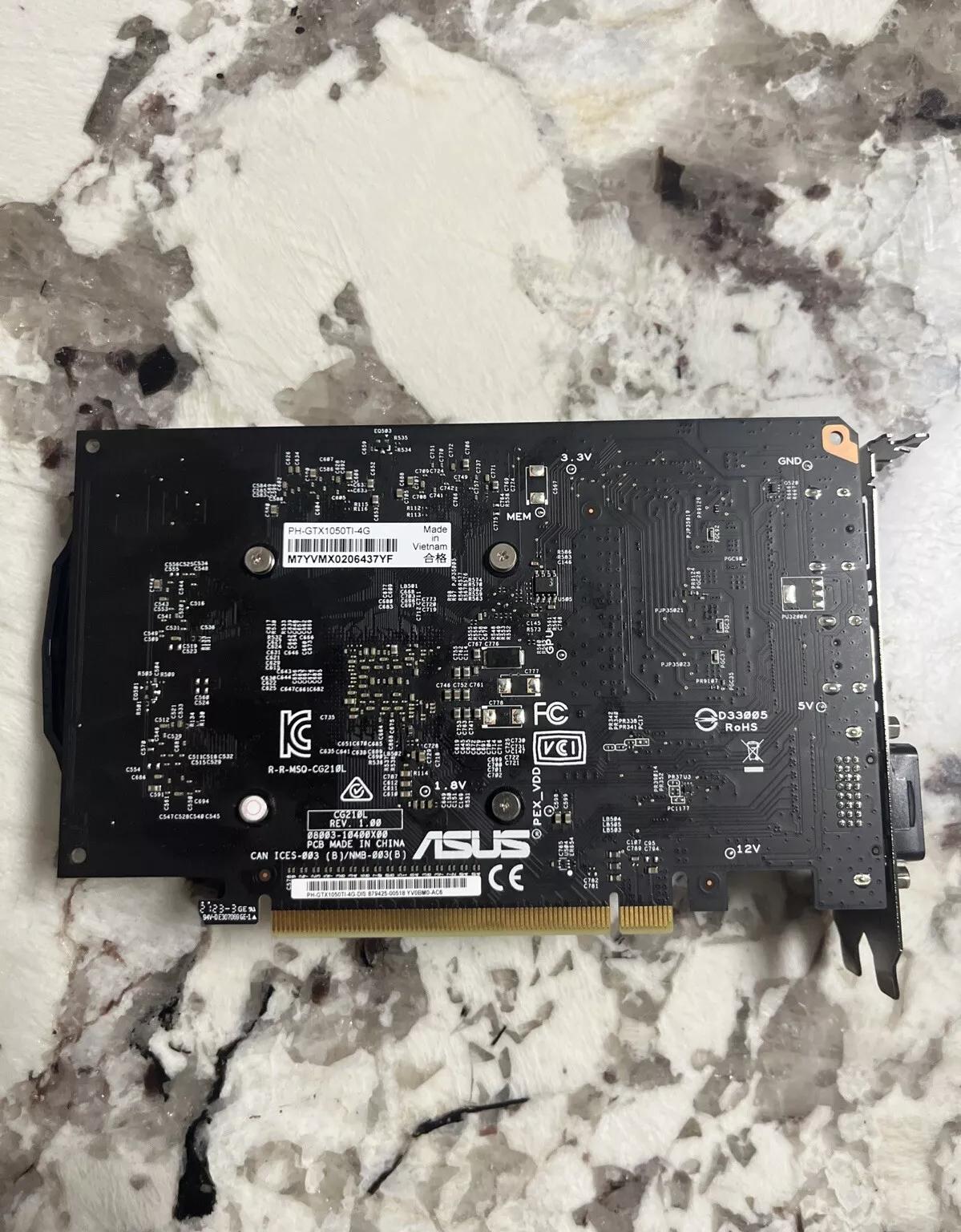 ASUS GeForce GTX 1050 Ti 4GB GDDR5 Graphics Card