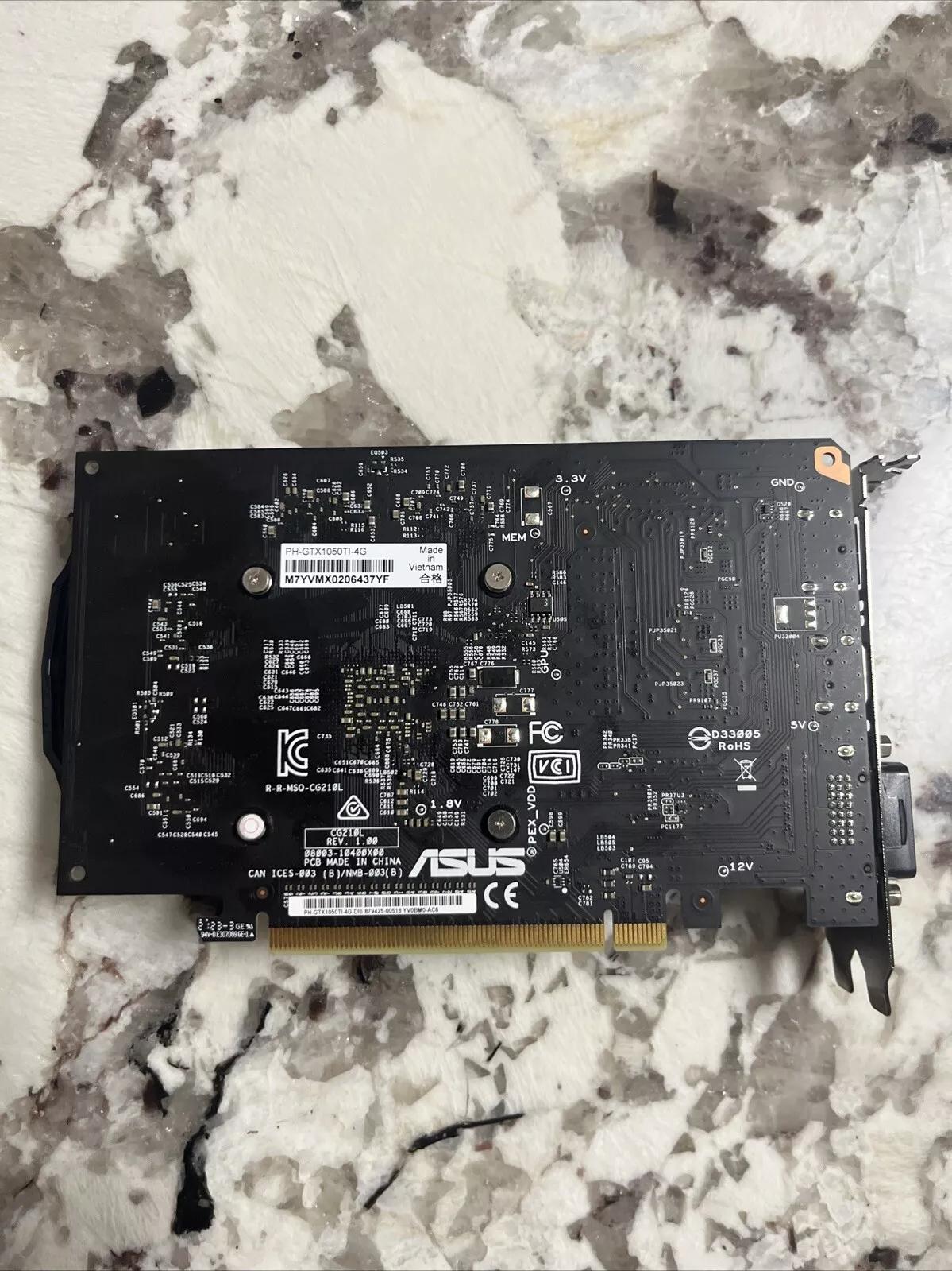 ASUS GeForce GTX 1050 Ti 4GB GDDR5 Graphics Card