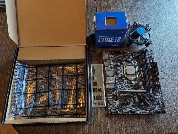 COMBO - Intel Core i3-10100 Processor/CPU with MSI H410M-A PRO mATX Motherboard