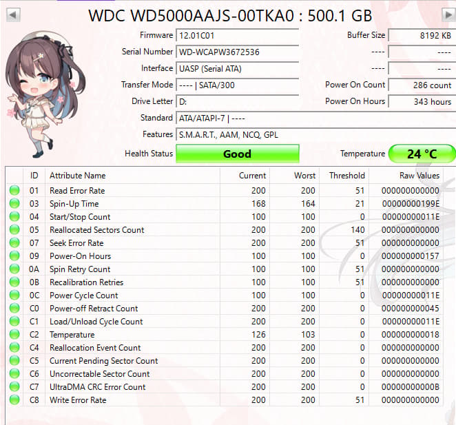 Western Digital Caviar SE 500GB SATA Hard Drive | Tested & Functional