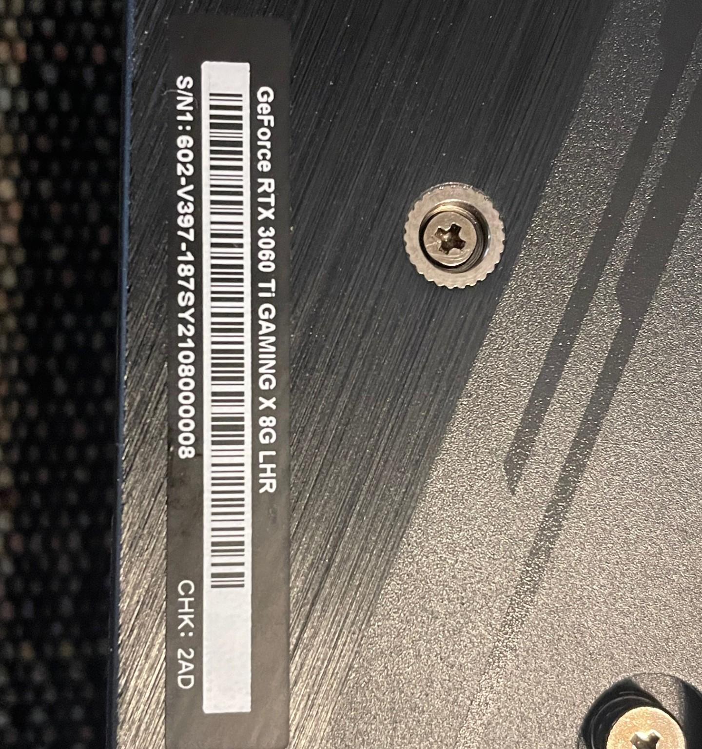 GeForce RTX 3060 Ti GAMING X 8G LHR GPU, Used.