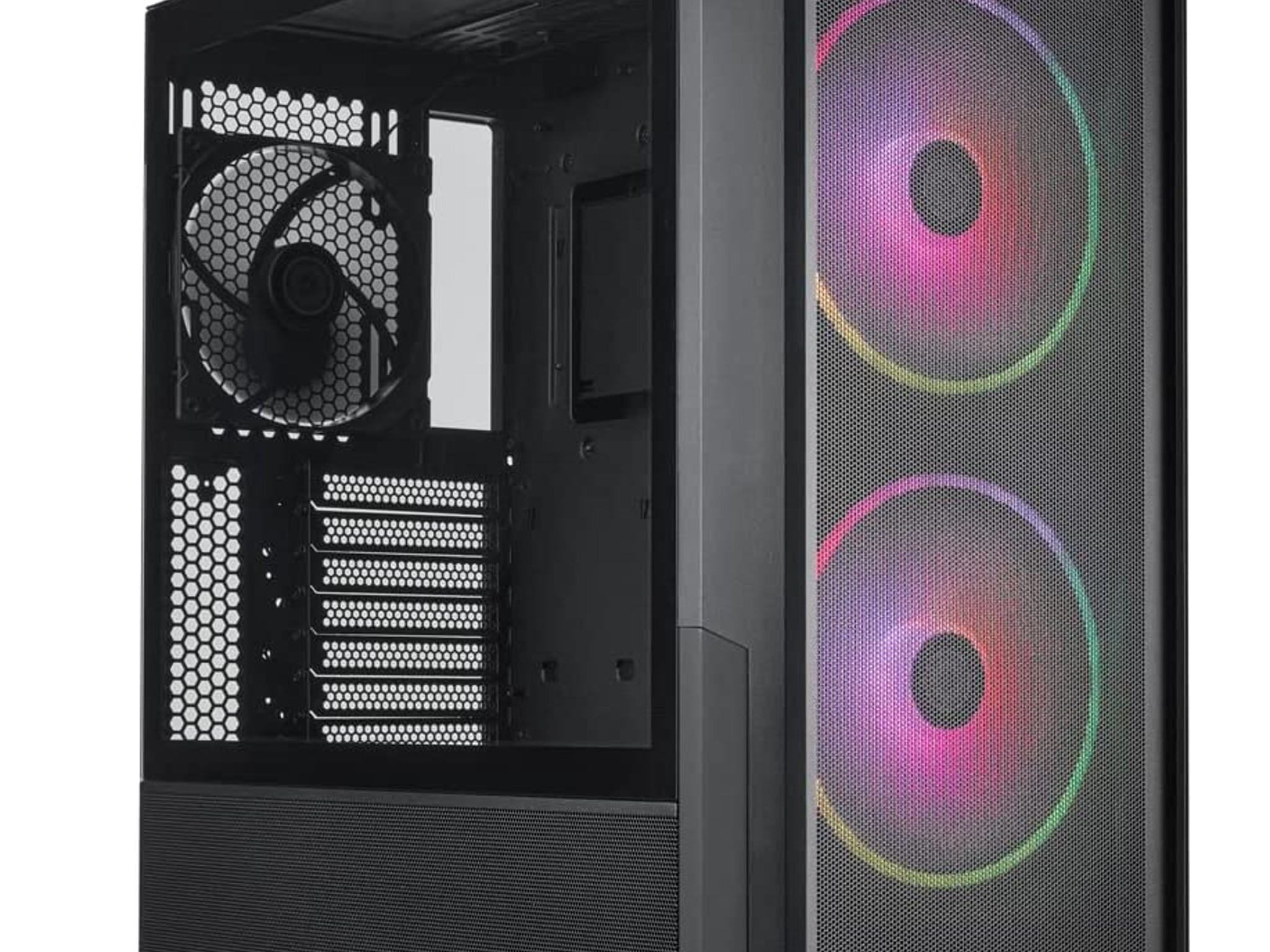 Lian Li Lancool 216 RGB Black ATX Mid Tower Case, 2X 160 mm ARGB Fans Included - LANCOOL 216RX