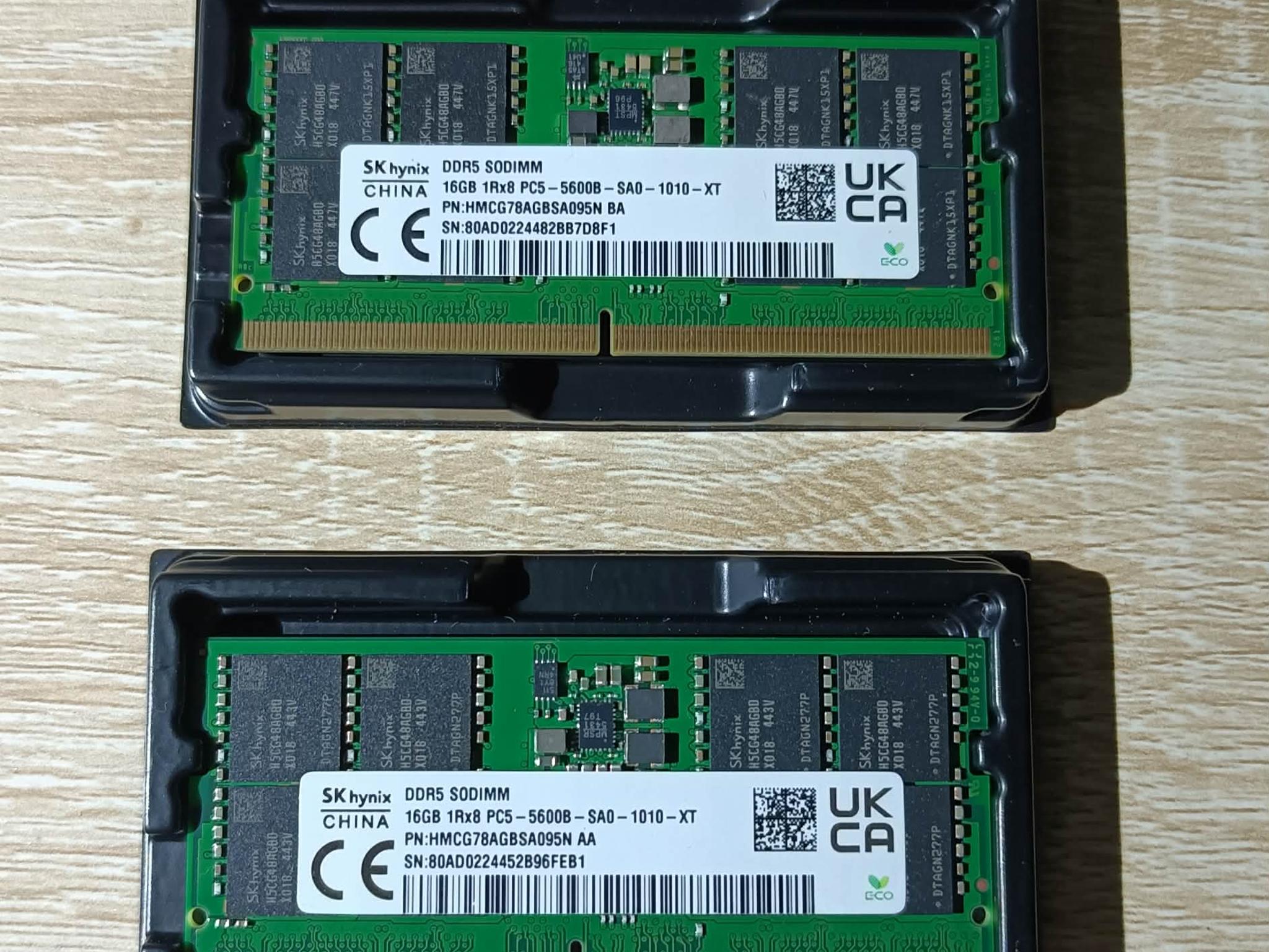 DDR5 32GB KIT (2x16GB) 5600mhz Sodimm Laptop RAM Memory SK HYNIX