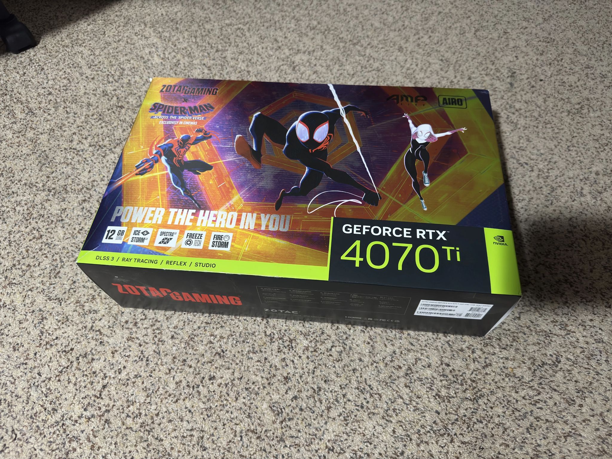 4070 Ti Spiderman Edition - ZOTAC GAMING GeForce RTX 4070 Ti AMP Extreme AIRO - OPEN BOX - Rare