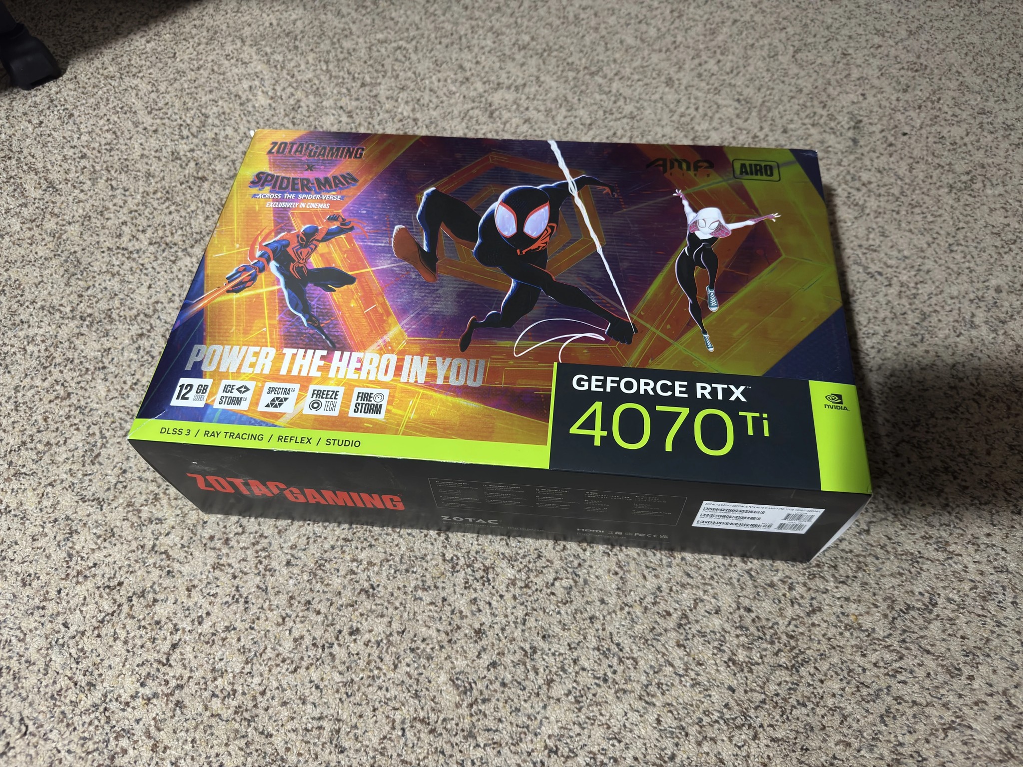 Spiderman Edition - ZOTAC GAMING GeForce RTX 4070 Ti AMP Extreme AIRO - OPEN BOX - Rare