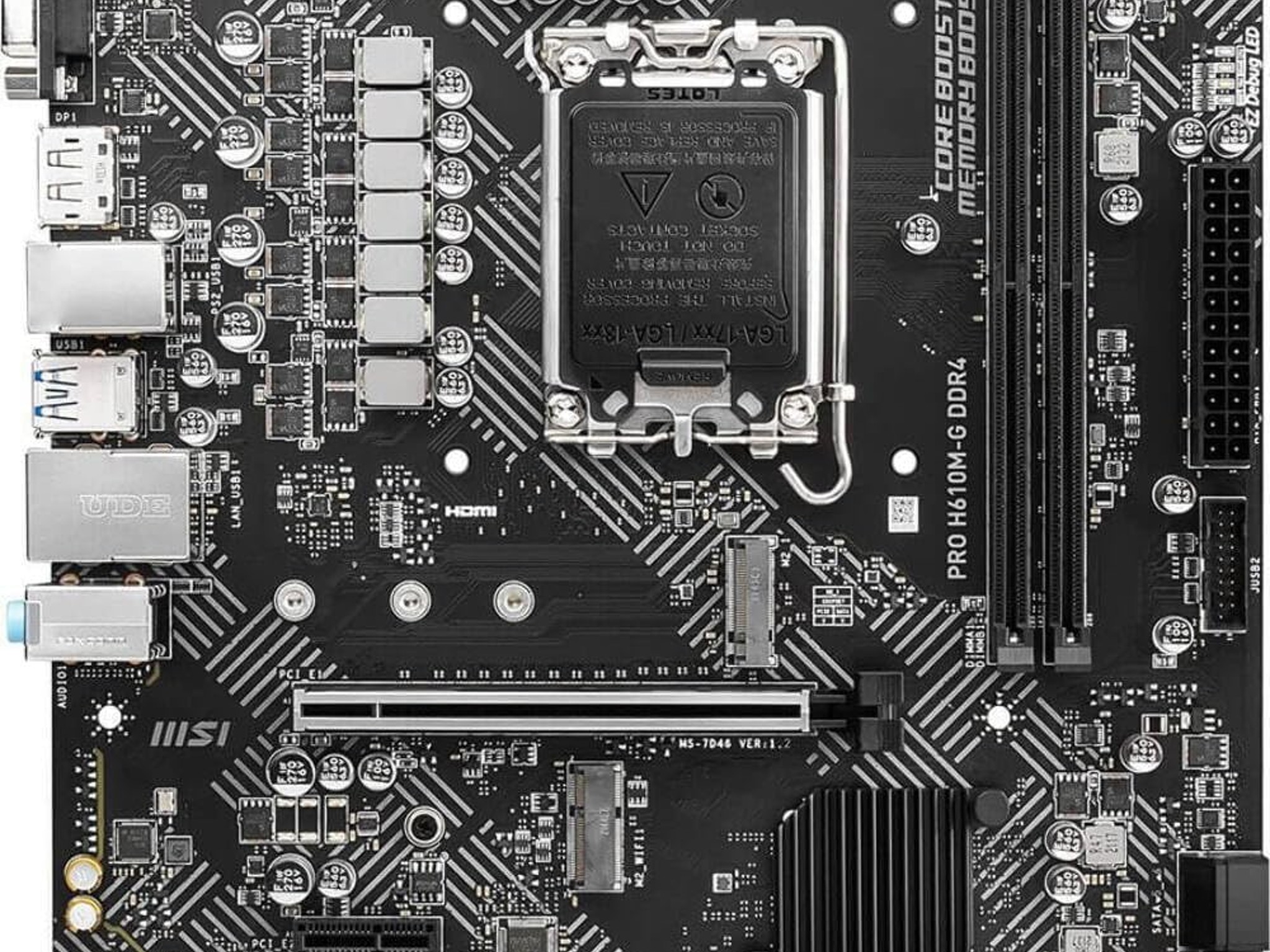 MSI PRO H610M-G DDR4 Motherboard (12th/13th/14th Gen Intel Core, LGA 1700 Socket, DDR4)