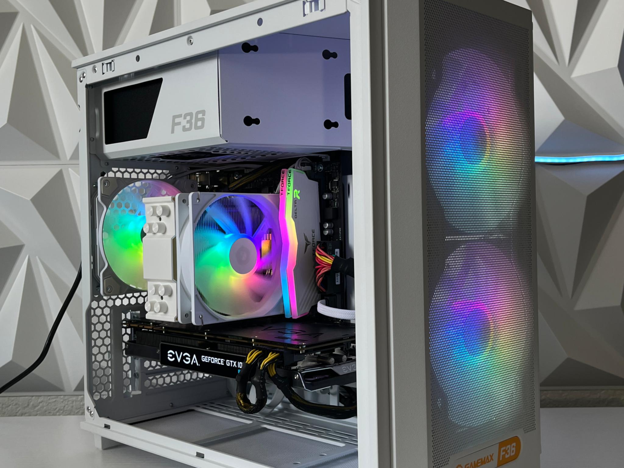 GTX 1070 8GB, Ryzen 5 2600X, 16GB RAM | White RGB Gaming Computer/PC