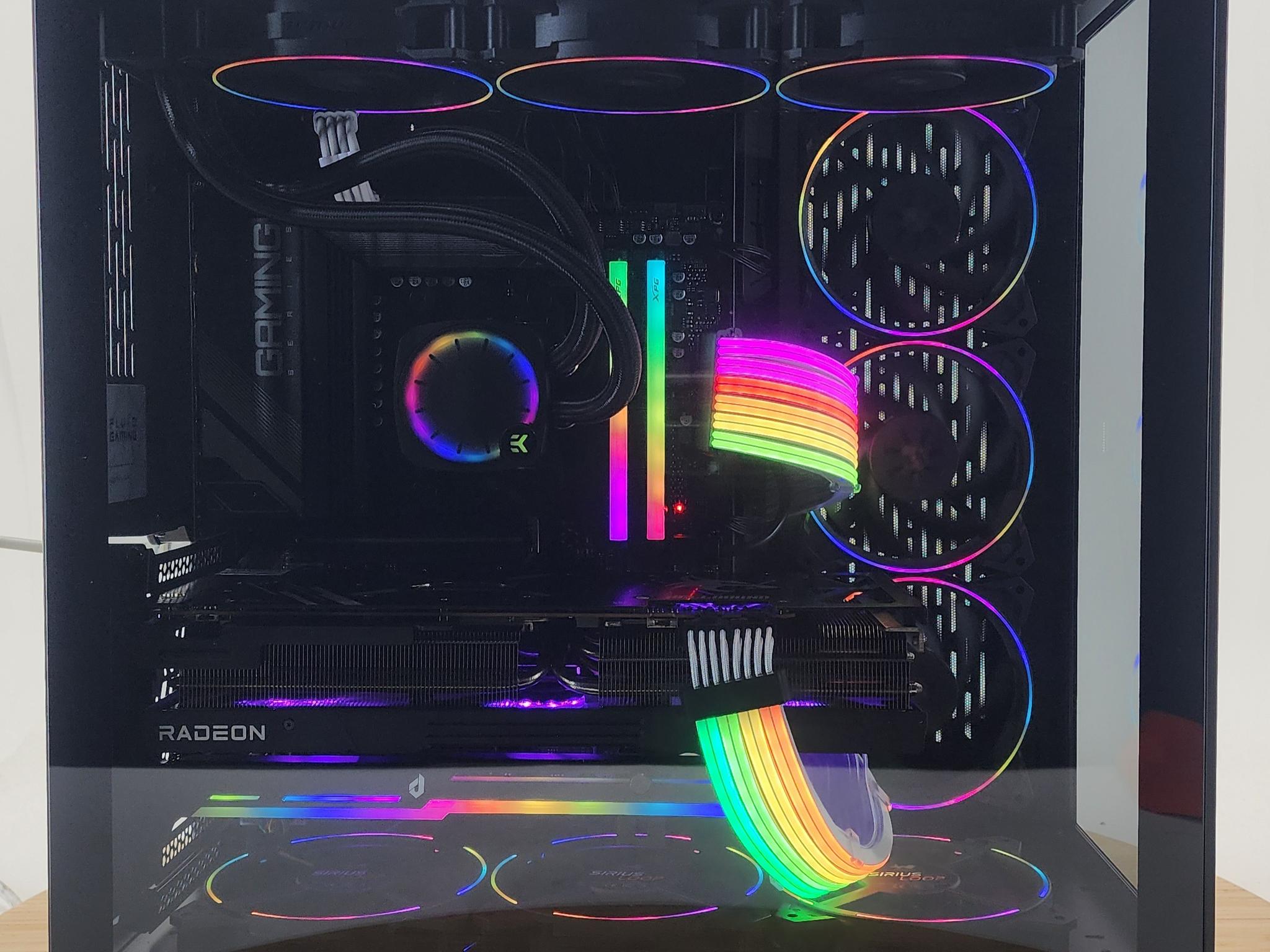 Gaming PC Ryzen 7 9800X3D 32GB RAM 2TB SSD RX 7900 XTX 24GB Windows 11 Computer