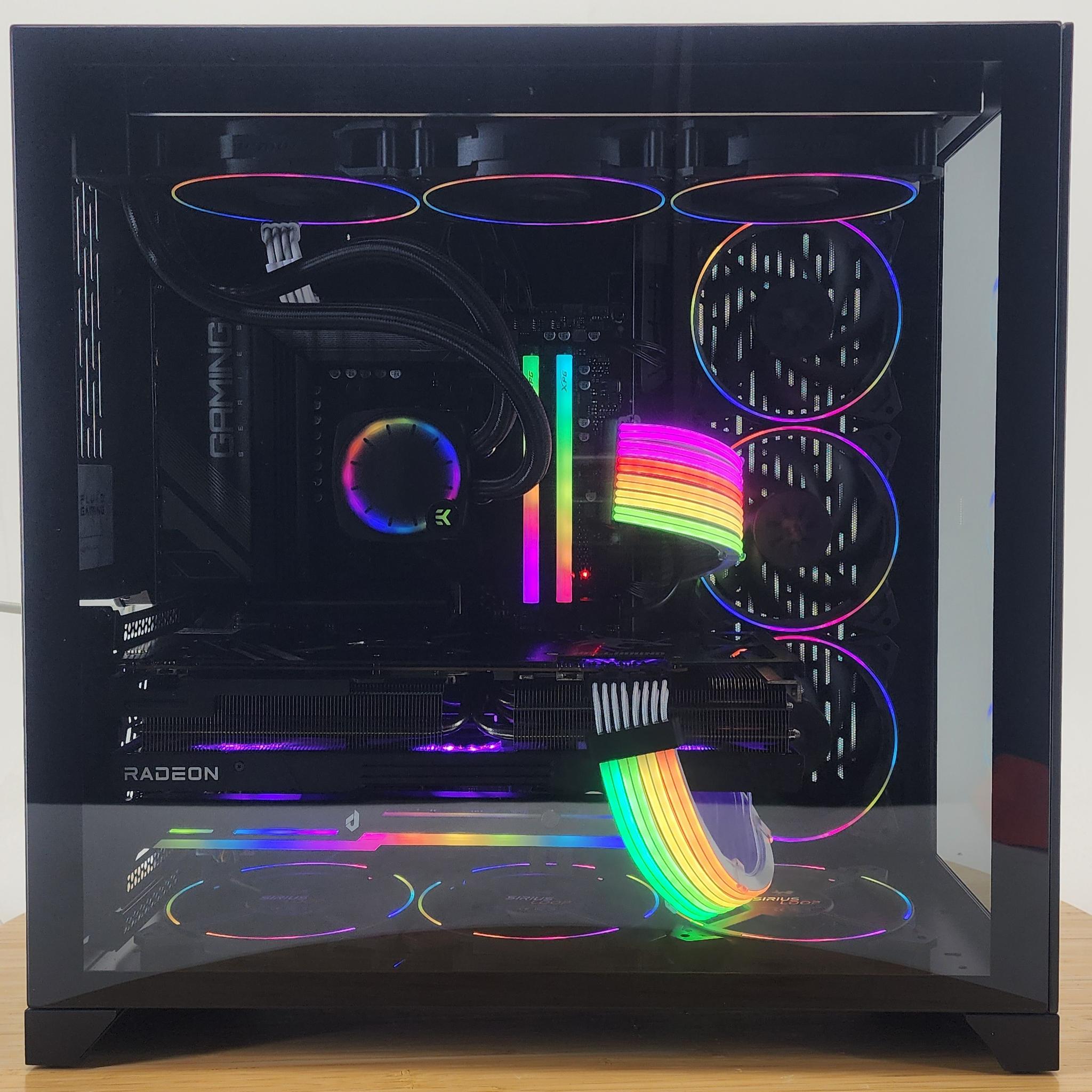Gaming PC Ryzen 7 9800X3D 32GB RAM 2TB SSD RX 7900 XTX 24GB Windows 11 Computer