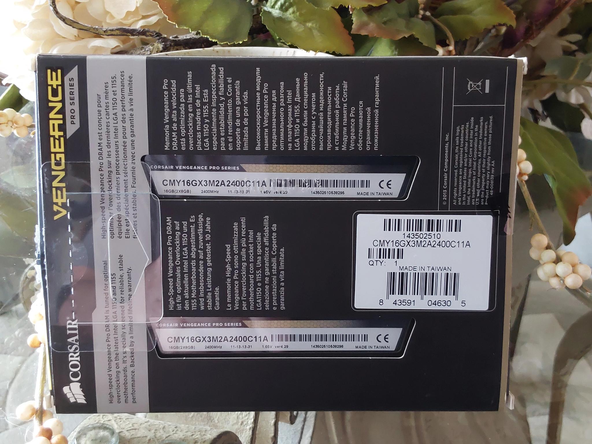 Corsair Vengeance Pro Series 16GB (8 x 2) DDR3-2400MHz (PC3 19200) DRAM