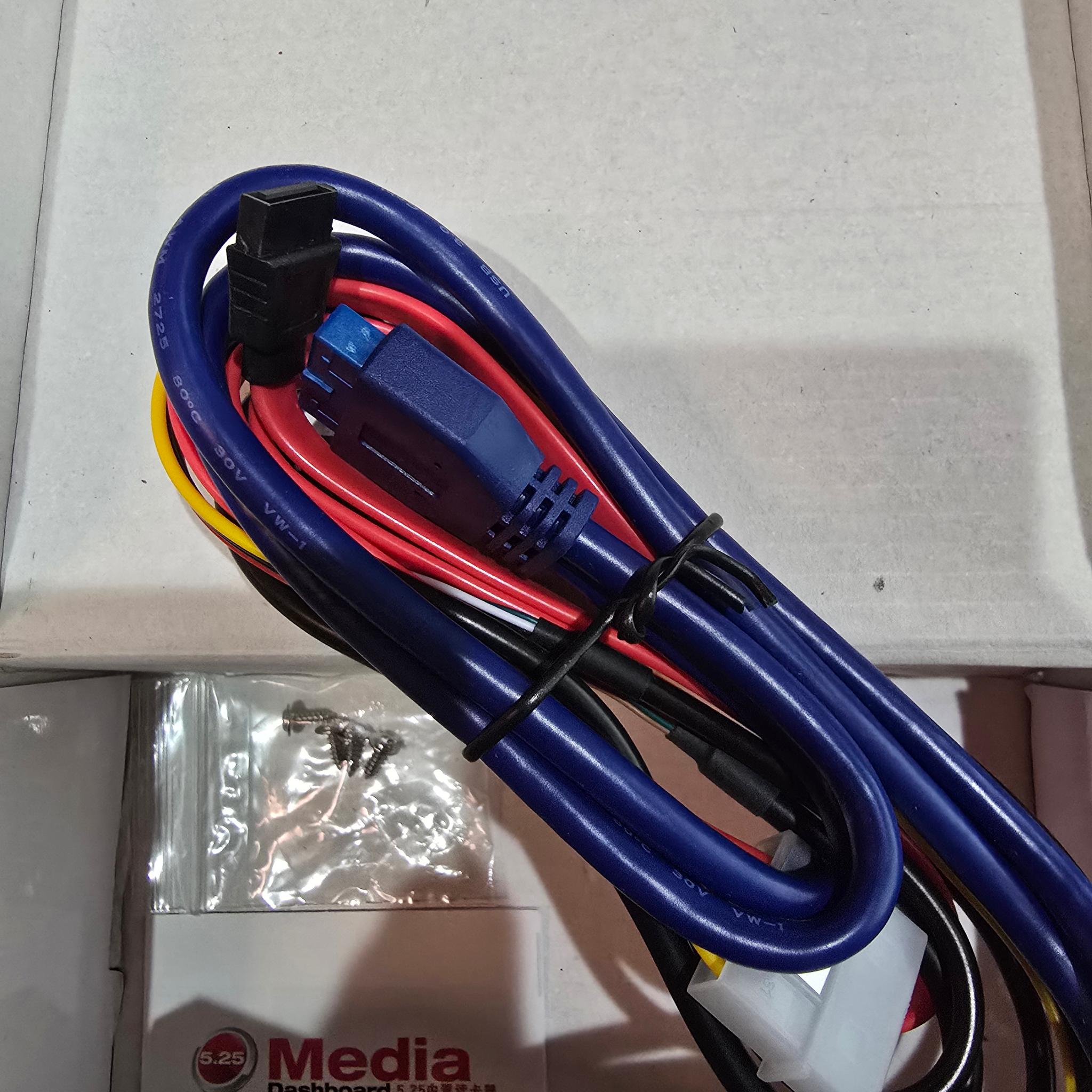 5.25inch Media Dashboard Multi Function USB 3.0 Hub TF M2 SD MS Card Reader Desktop Front I/O