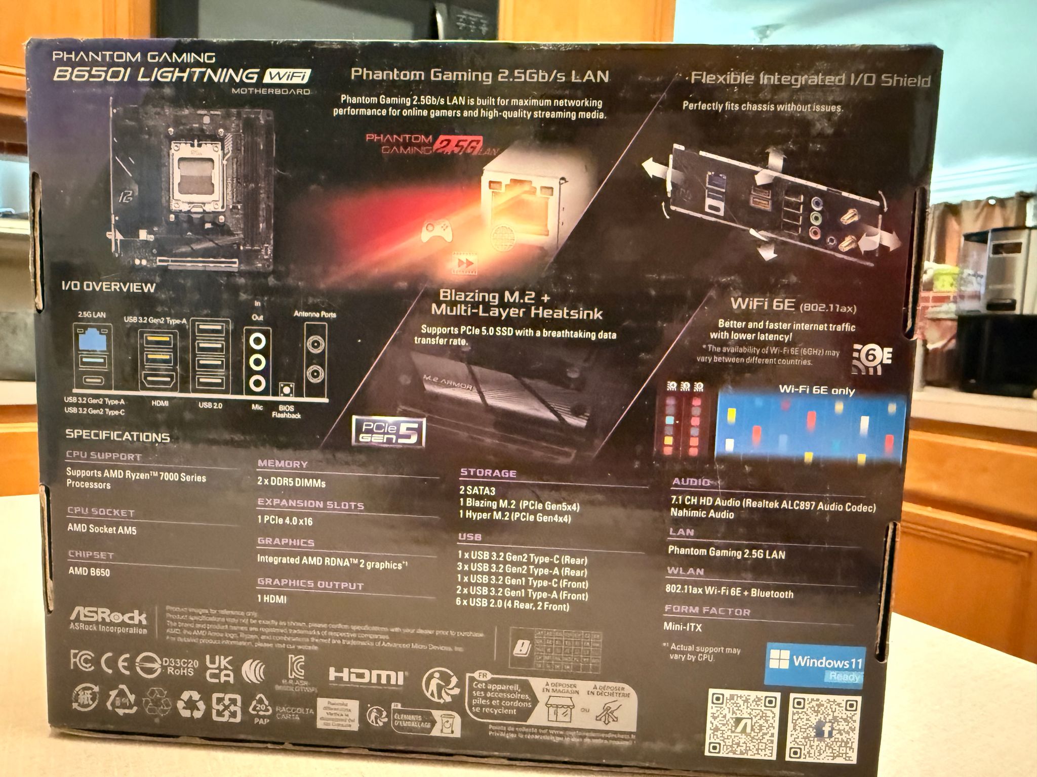 Asrock B650i Lightning WiFi Phantom Gaming BRAND NEW