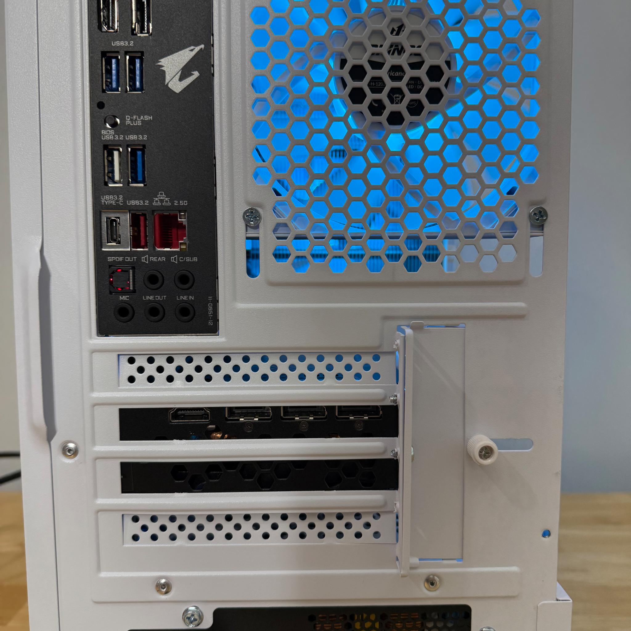 Custom White 1440p Gaming PC-Ryzen 5 5500-RTX 3070-1TB SSD-16GB Ram
