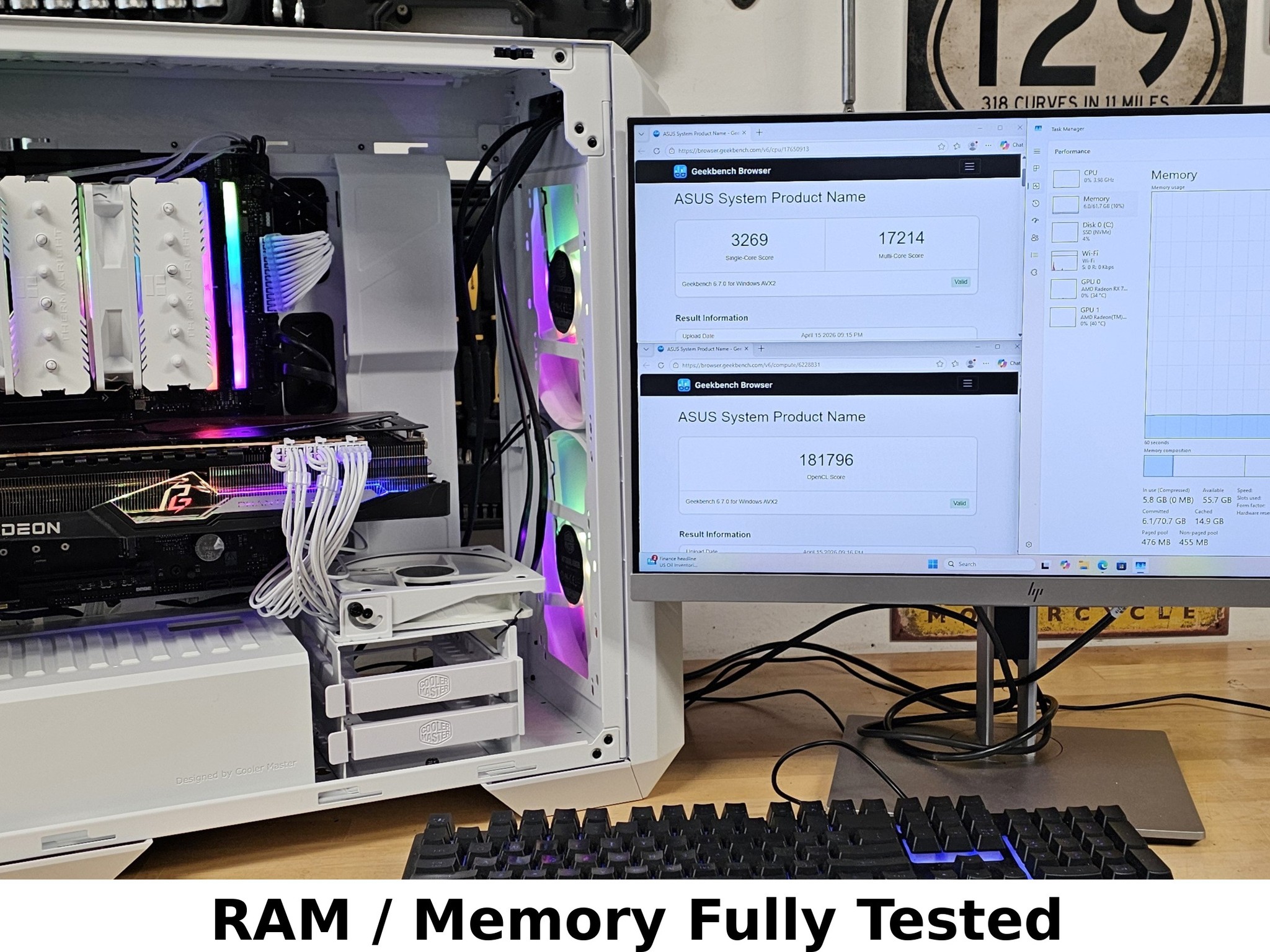 64GB DDR5 (2x32GB) CL30 6000MT/s RGB Corsair Vengeance