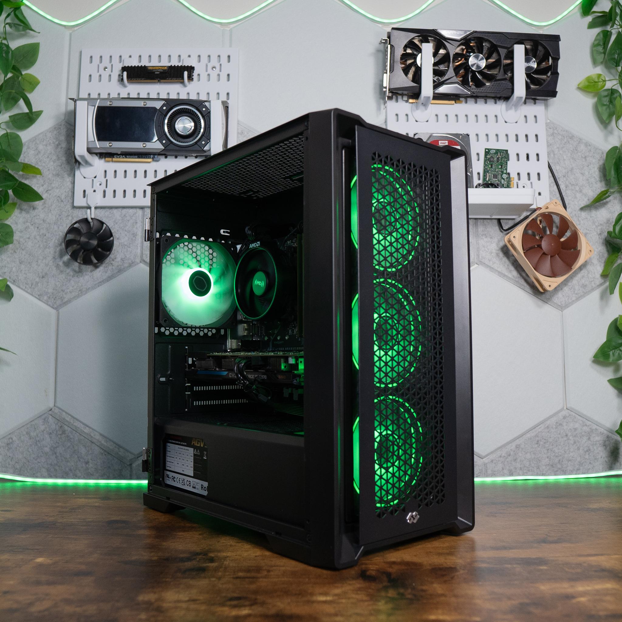 🔮🔮 BUDGET - BO6 Ready GAMING PC | EVGA GTX 970 OC | RYZEN 5 1600 | 16GB DDR4 RAM | 1.24TB |