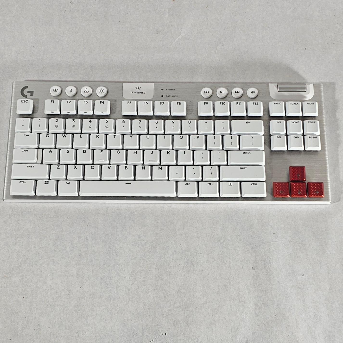 Logitech G915 TKL LIGHTSPEED Wireless RGB Mechanical Gaming Keyboard (Tactile) - White/Silver