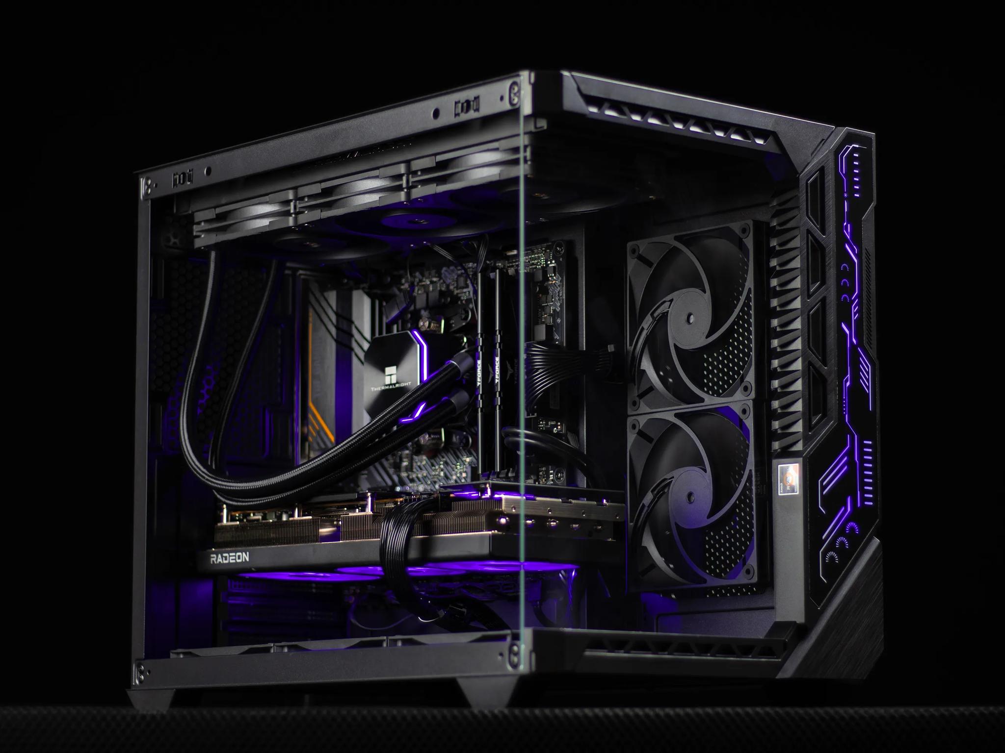 “DarkCorpo” RX 7800XT Ryzen 7 32GB Windows 11 Pro 2TB Workstation Gaming PC