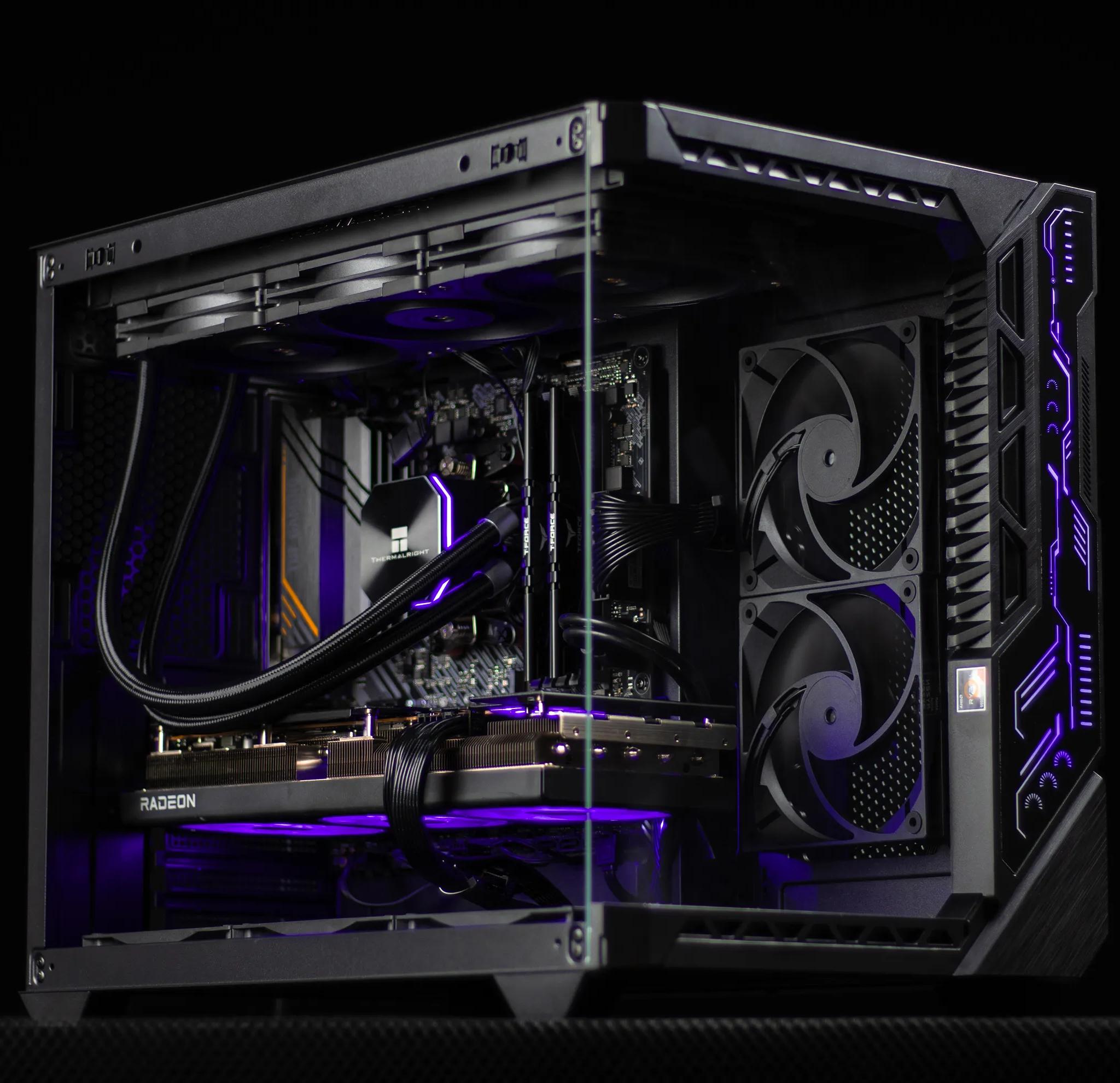 “DarkCorpo” RX 7800XT Ryzen 7 32GB Windows 11 Pro 2TB Workstation Gaming PC