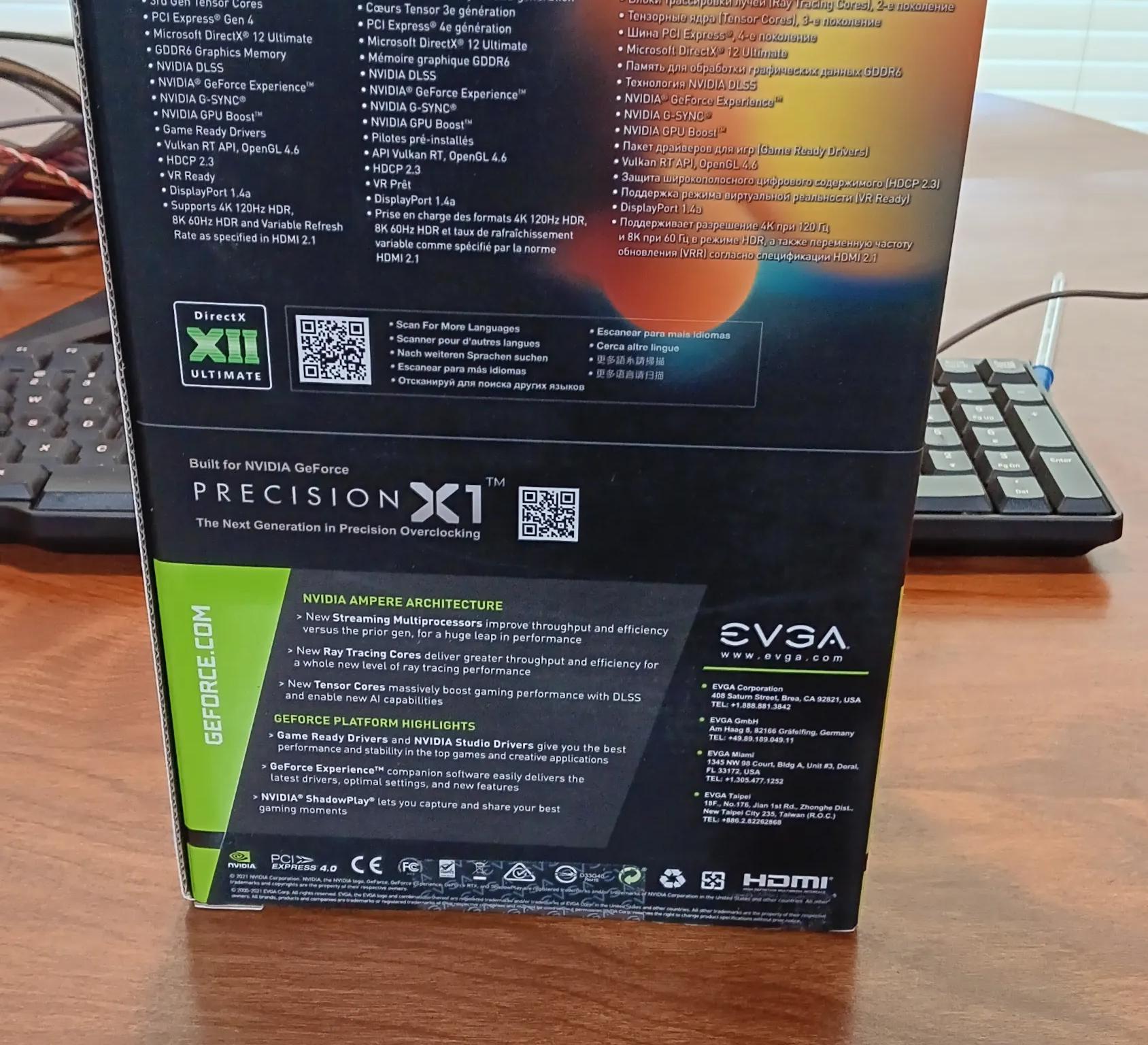 *BOX ONLY* - EVGA RTX-3060 12G-P5-3657-KR GPU *BOX ONLY*