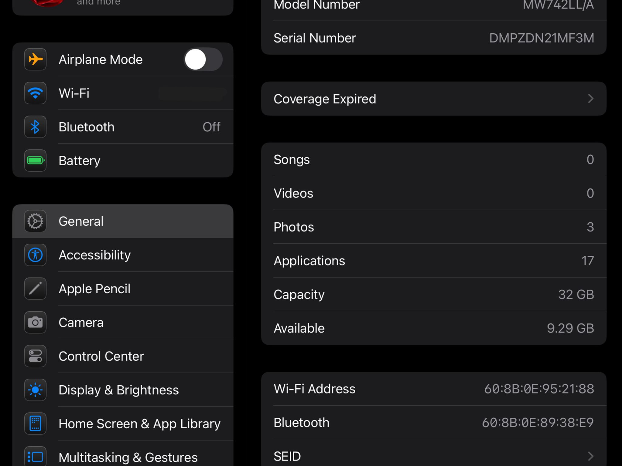 ipad 7th generation 32gb w/ Apple Pencil 1st Gen
