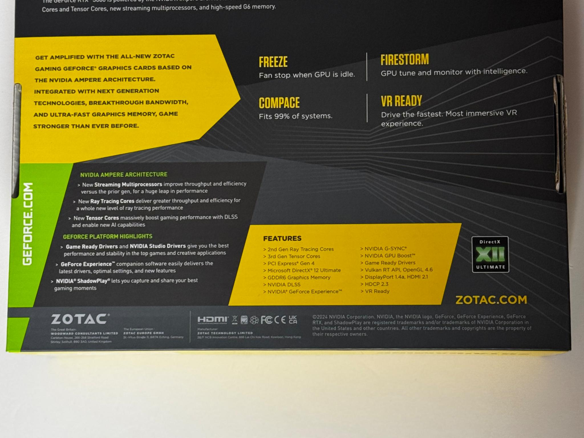 ZOTAC Gaming GeForce RTX™ 3060 12GB (New)
