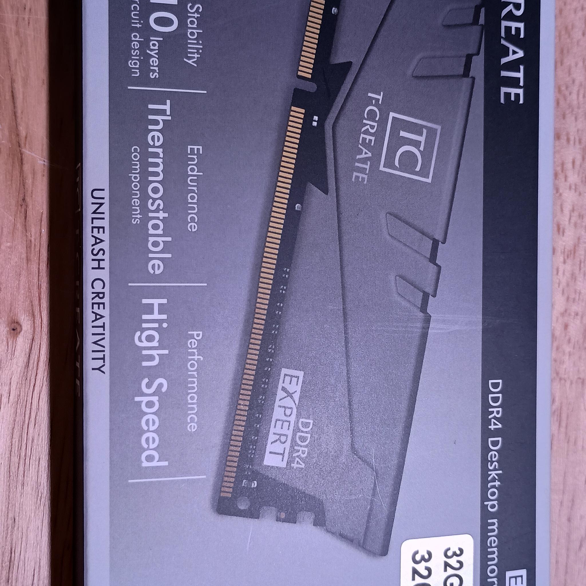 32GB DDR4 3200mhz - Team Group T-Create Expert memory kit, 2x 16gb