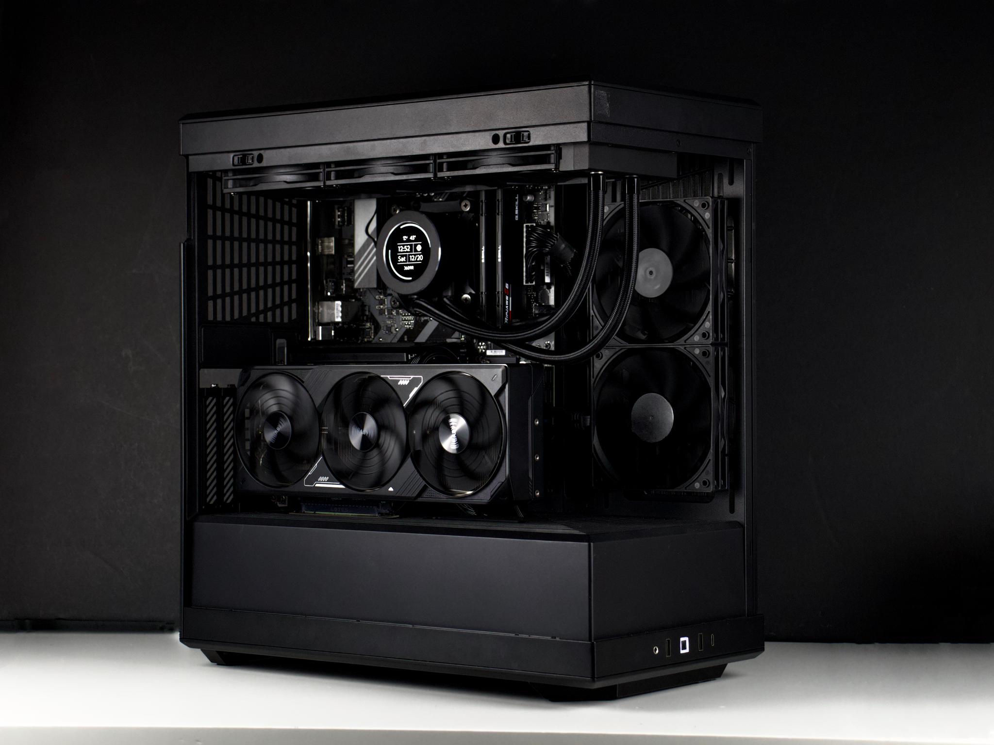 ⚫⚡🗡️Nightfall - Blackout 4K/1440P Gaming PC | RTX 5070 TI, Ryzen 7 9700X, 32GB RAM, 2TB SSD | LCD⚡