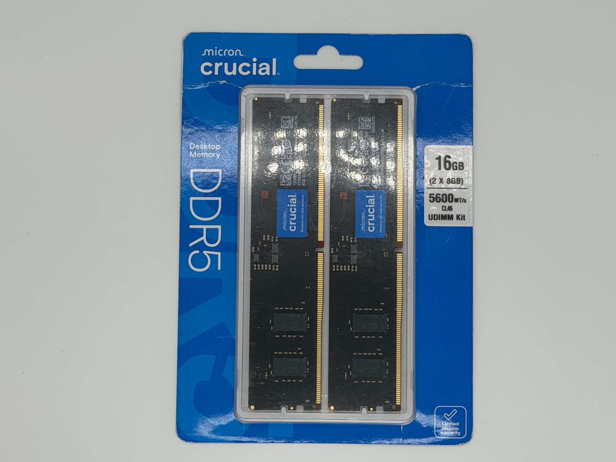 Crucial RAM 16GB Kit (2x8GB) DDR5 5600MHz UDIMM Desktop Memory CT2K8G56C46U5