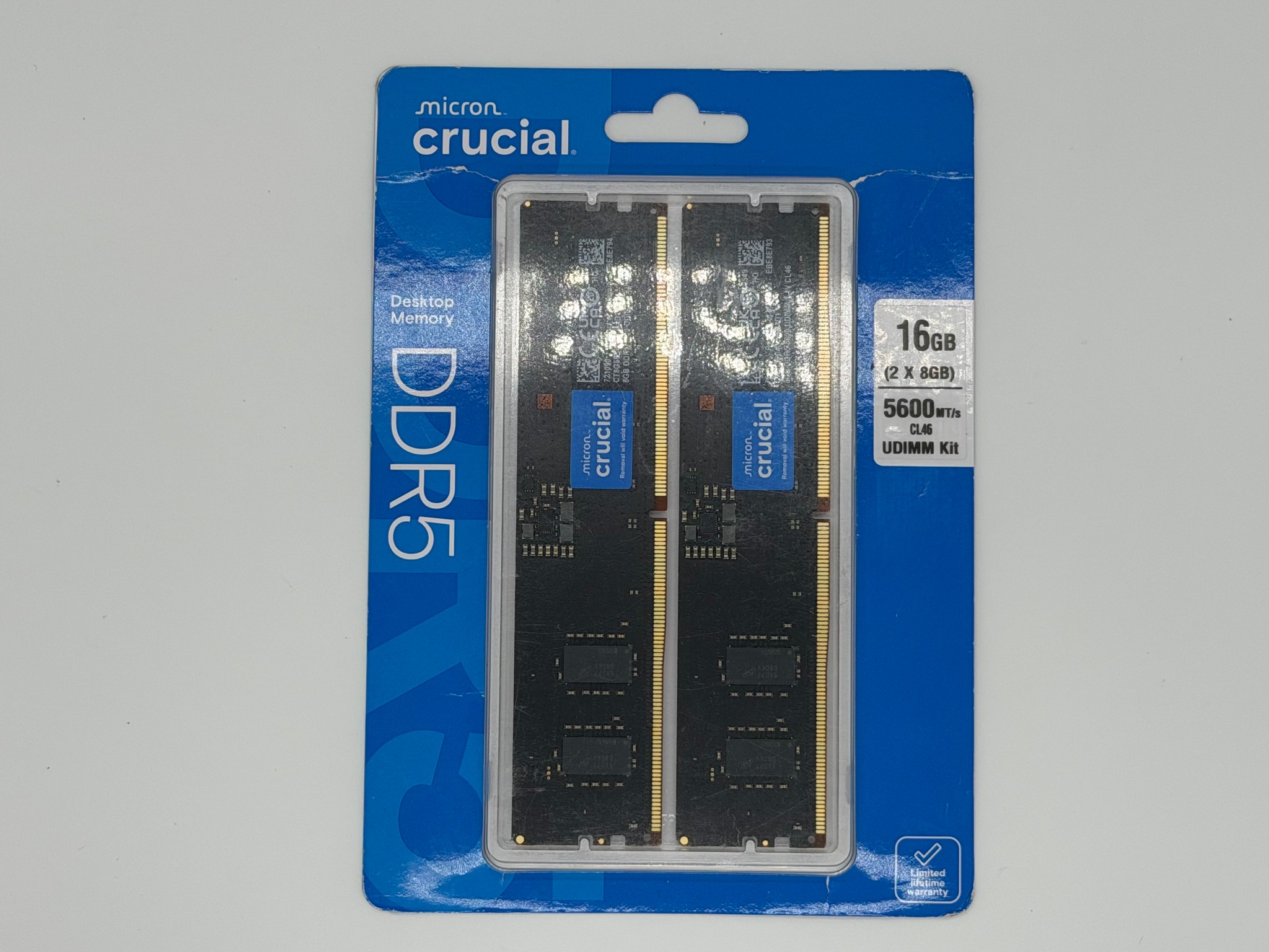 Crucial RAM 16GB Kit (2x8GB) DDR5 5600MHz UDIMM Desktop Memory CT2K8G56C46U5