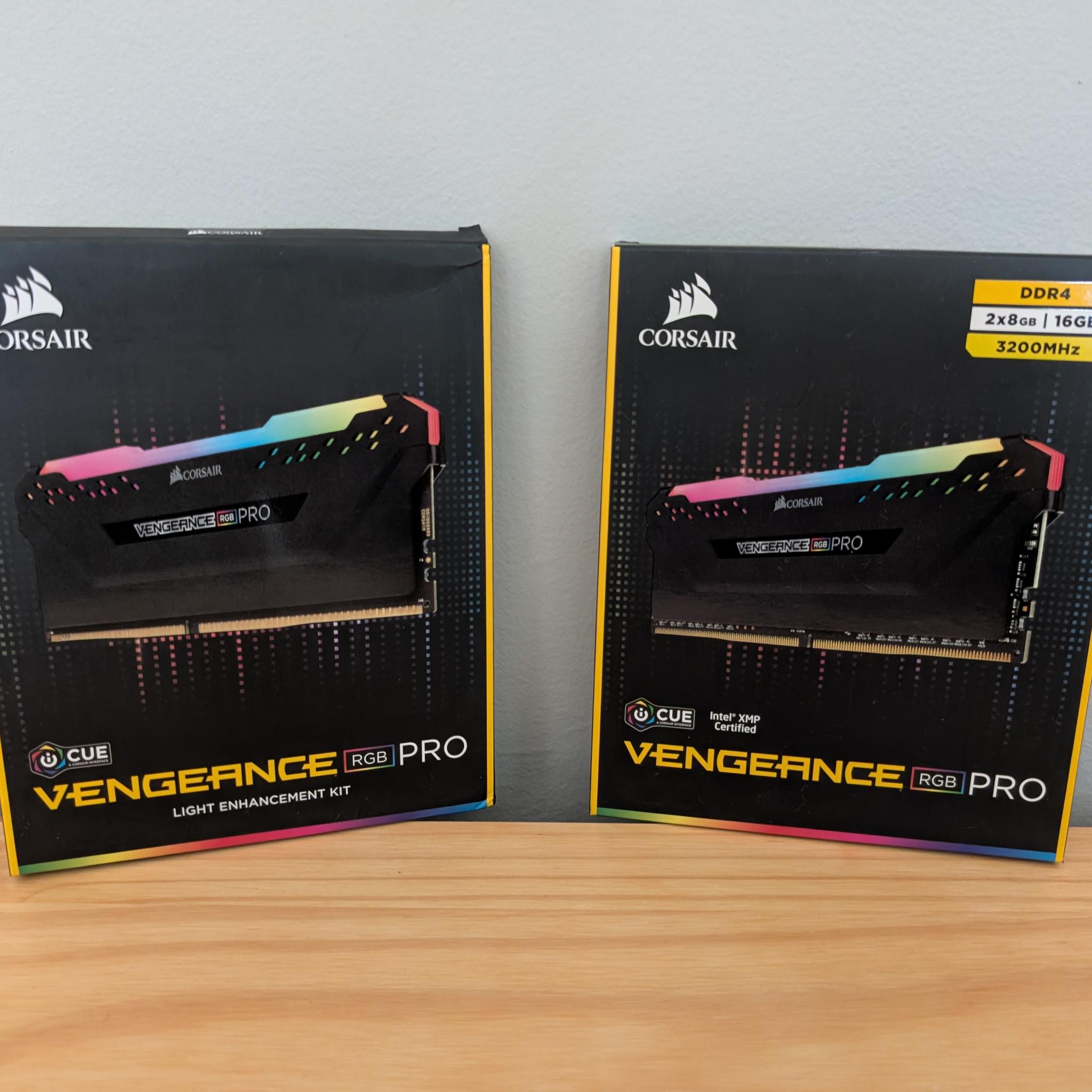 Corsair Vengeance RGB Pro 16gb (2x8gb) 3200mHz DDR4 with Light Enhancement Kit