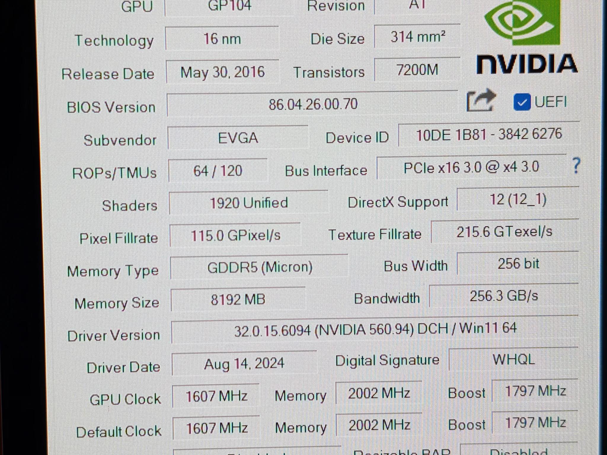EVGA 1070 (FTW) Edition