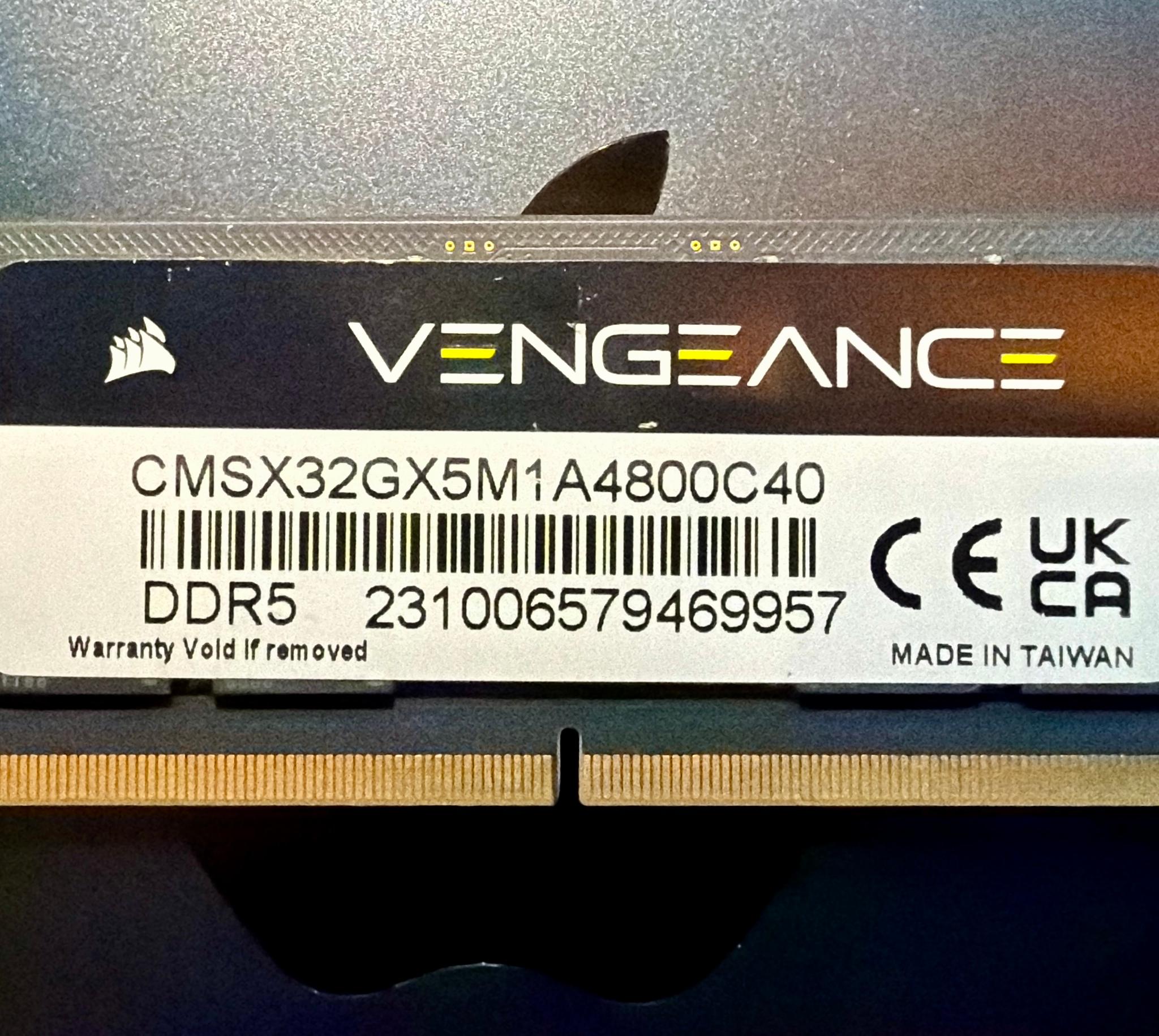 Corsair Vengeance SODIMM 32GB (1x32GB) DDR5 4800 Laptop Notebook RAM Memory