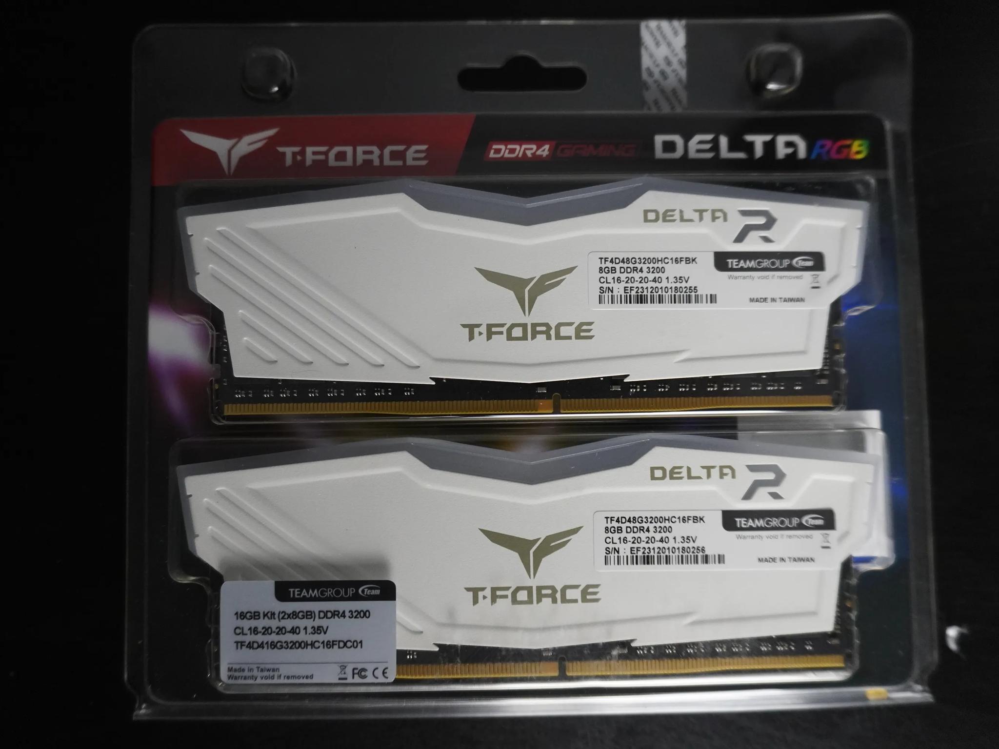 Team T-Force Delta RGB 16GB DDR4 3200 (White)