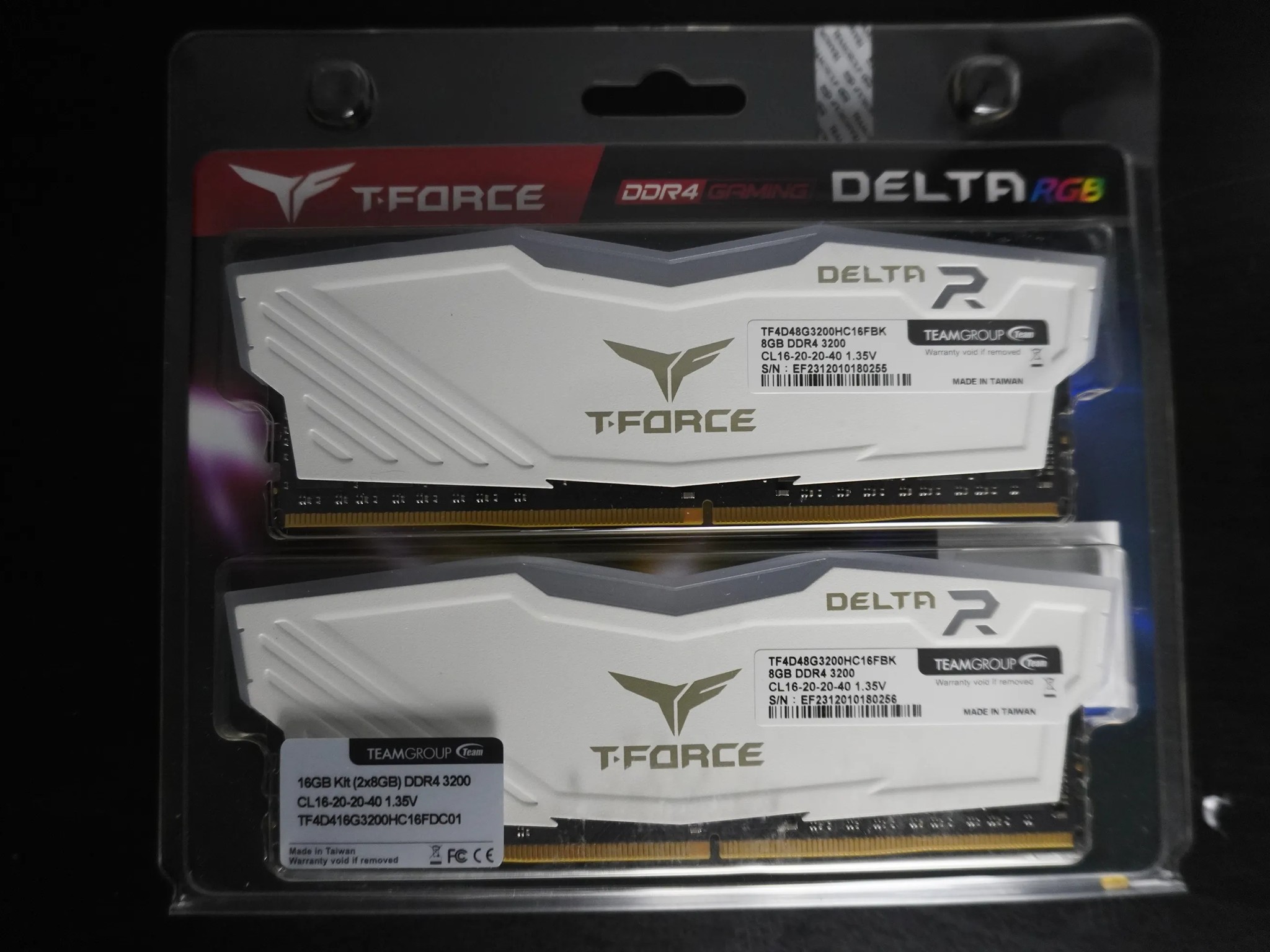 Team T-Force Delta RGB 16GB DDR4 3200 (White)