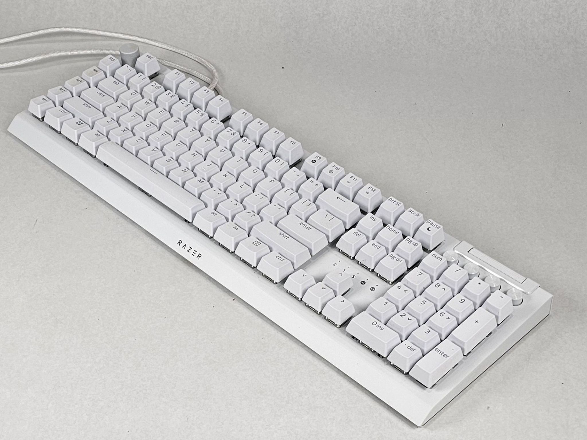 Razer BlackWidow V4 Pro White Edition Mechanical Gaming Keyboard - White Wired