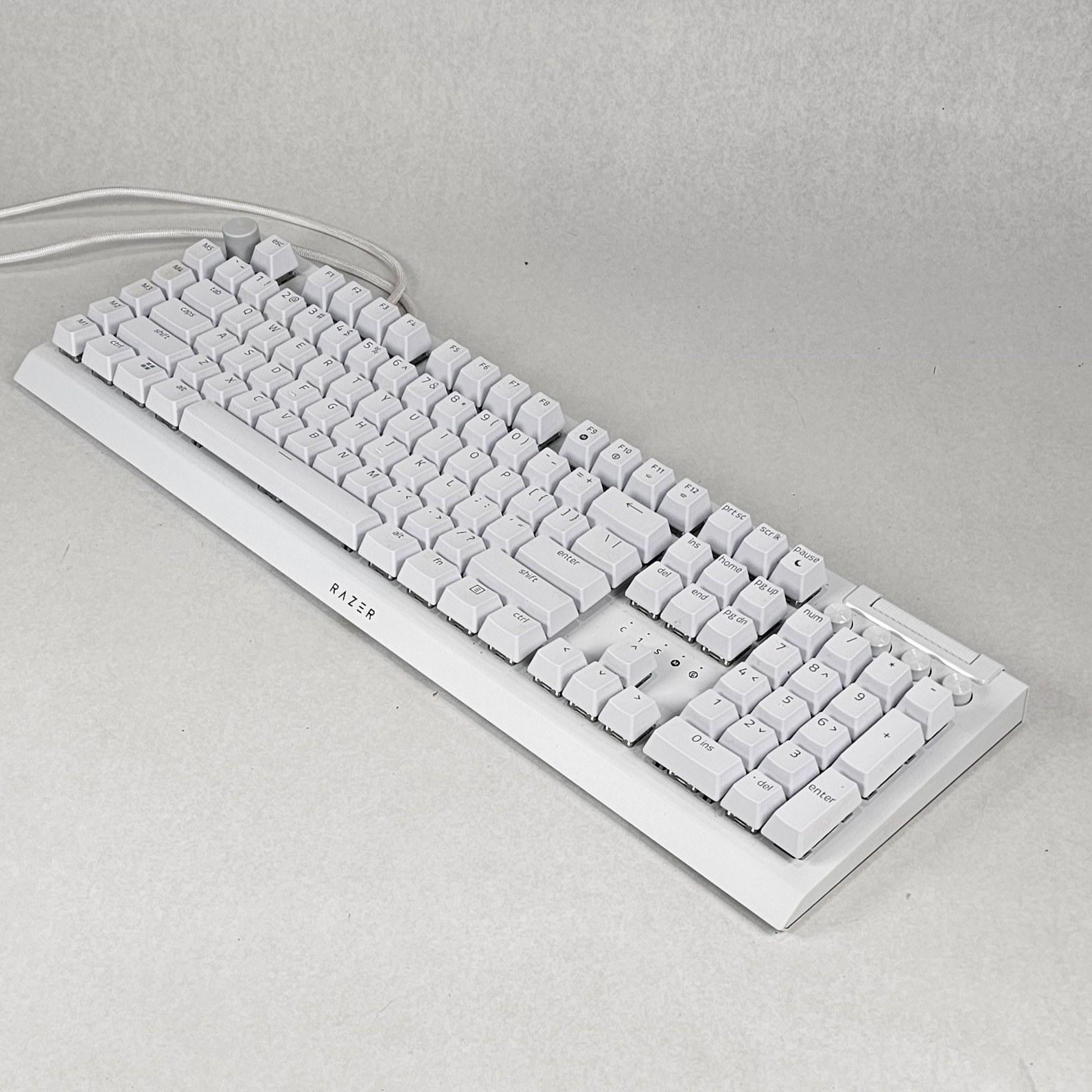 Razer BlackWidow V4 Pro White Edition Mechanical Gaming Keyboard - White Wired