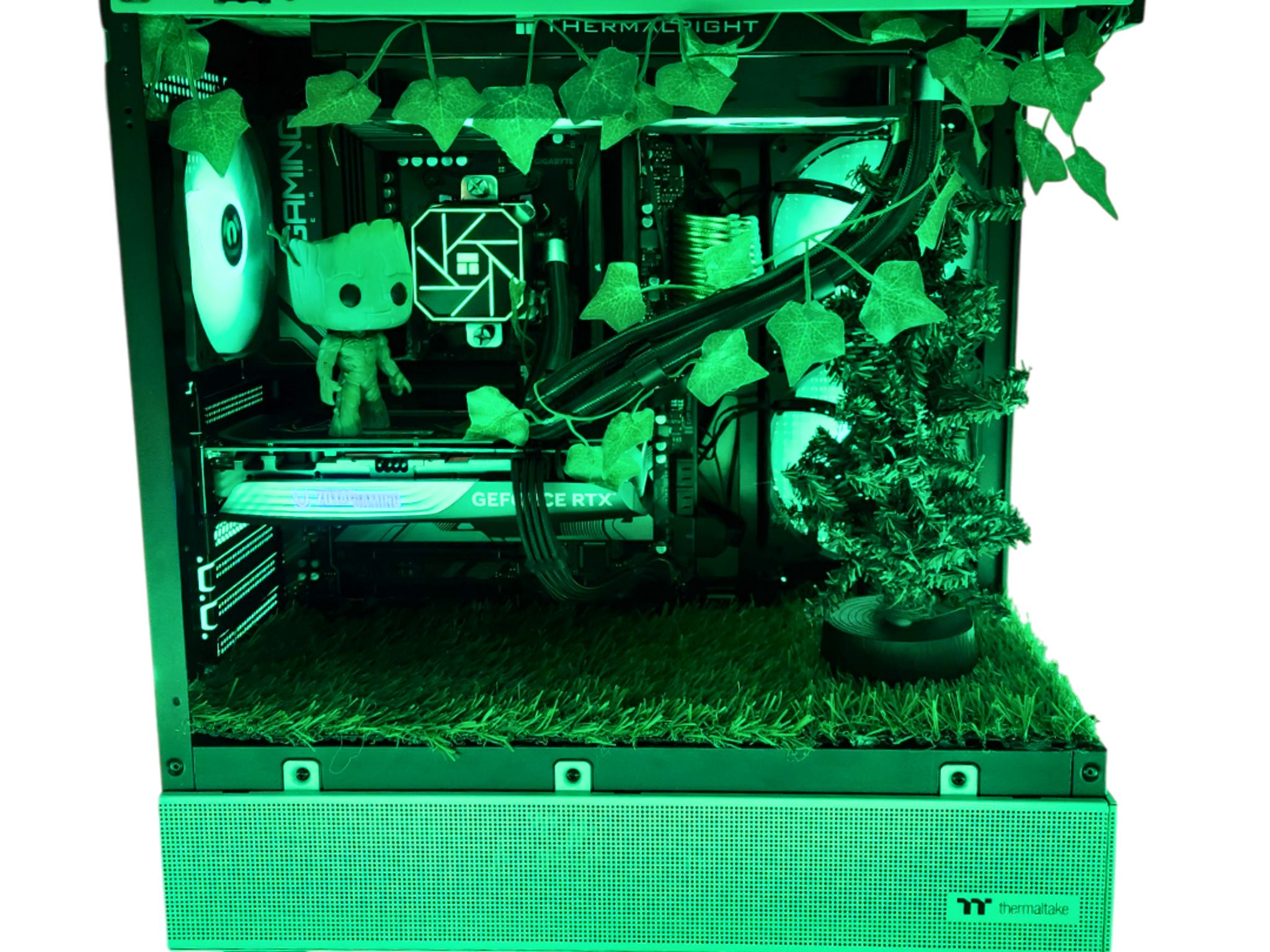 🌱 Groot 🌲: RTX 4070 | Ryzen 5 7500F | 32GB DDR5 RAM | 1TB SSD | 5 RGB Fans | Green RGB Gaming PC