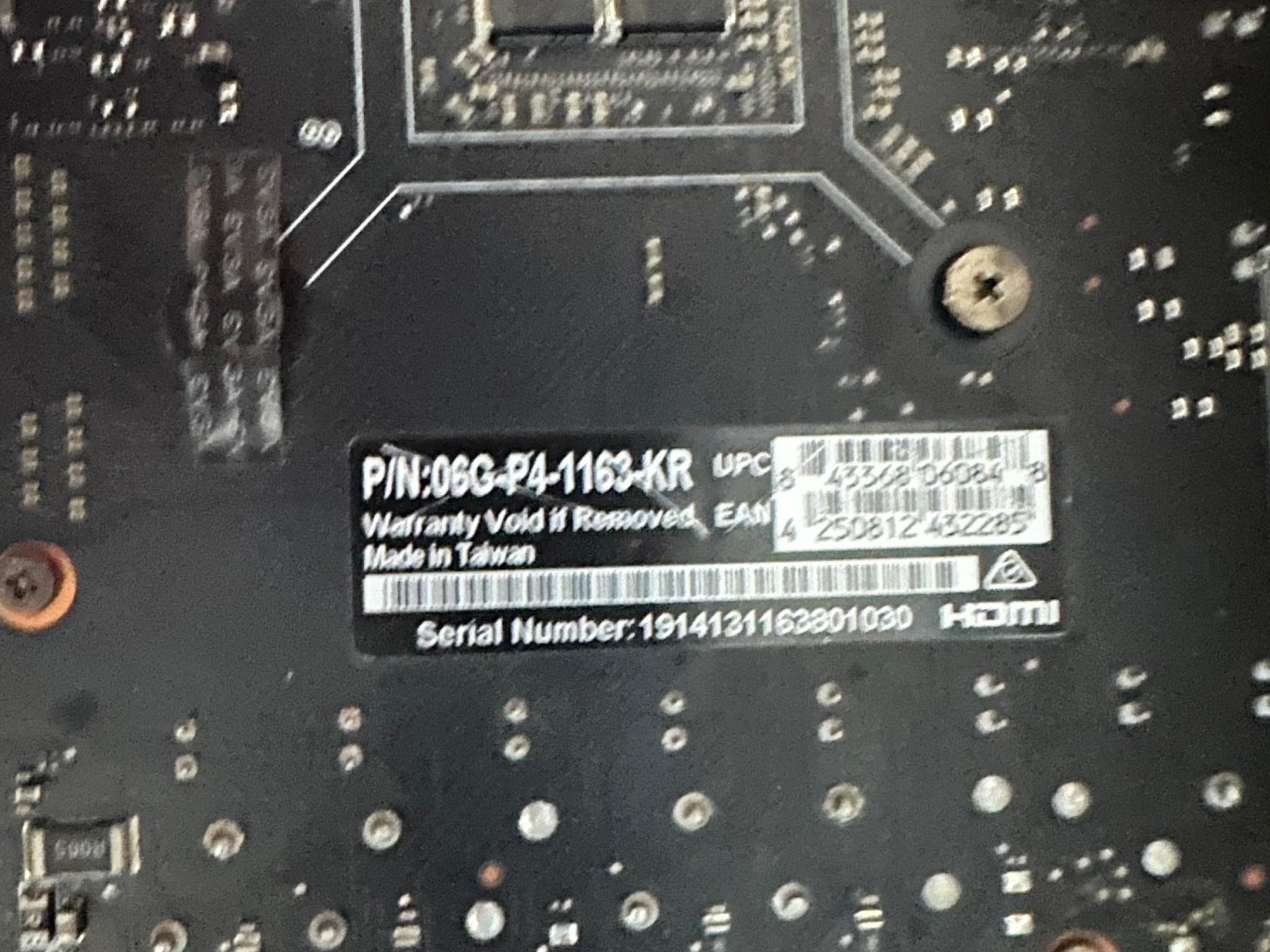 Nvidia 1660 6gb EVGA