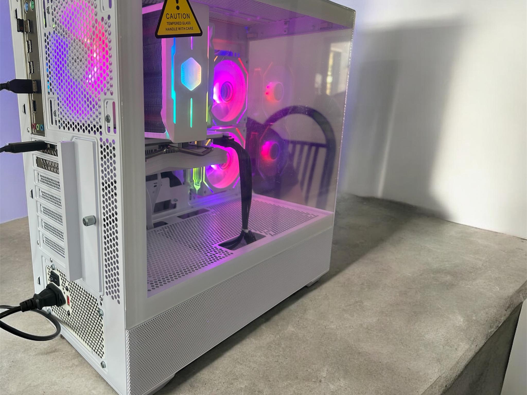 White gaming PC for beginners.