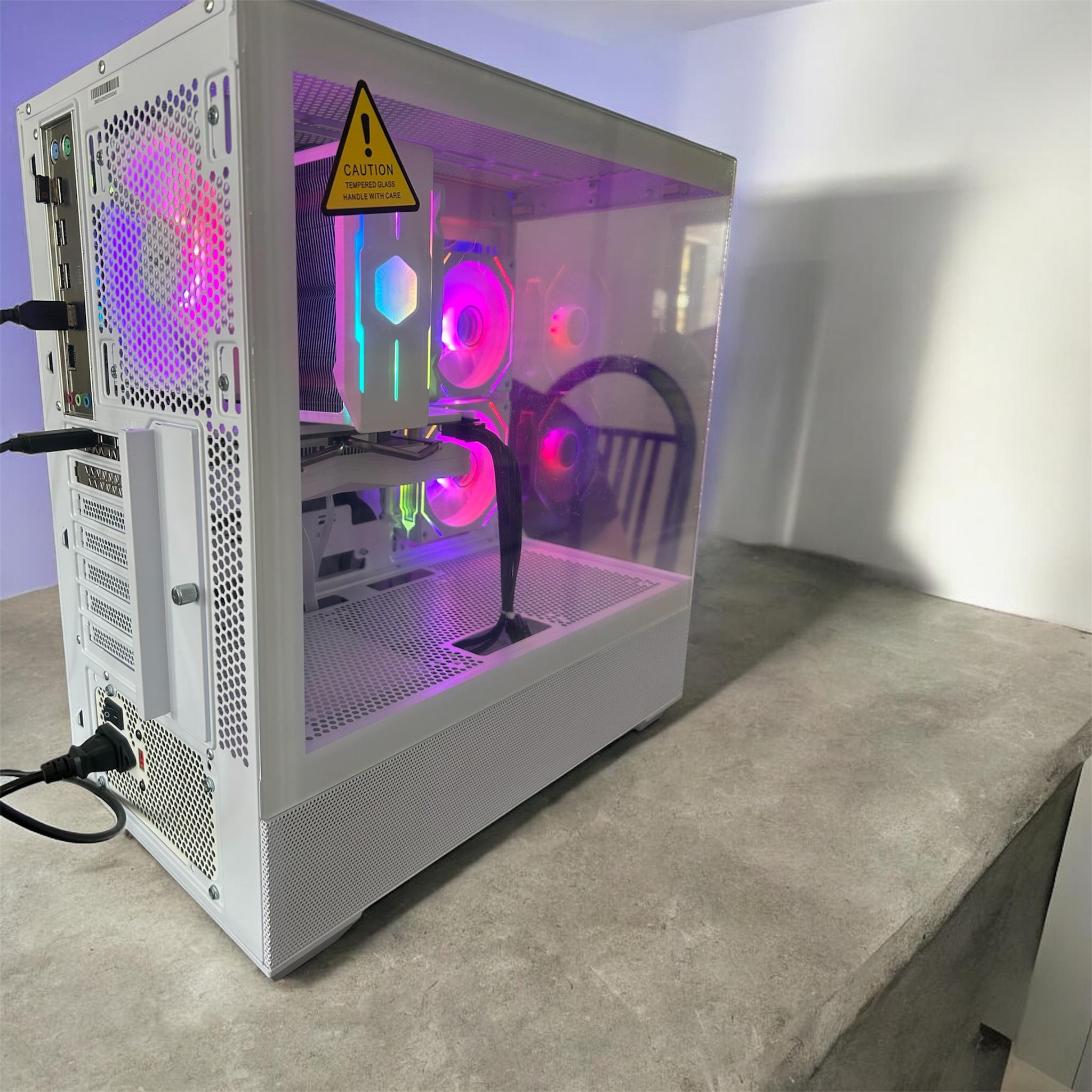 White gaming PC for beginners.