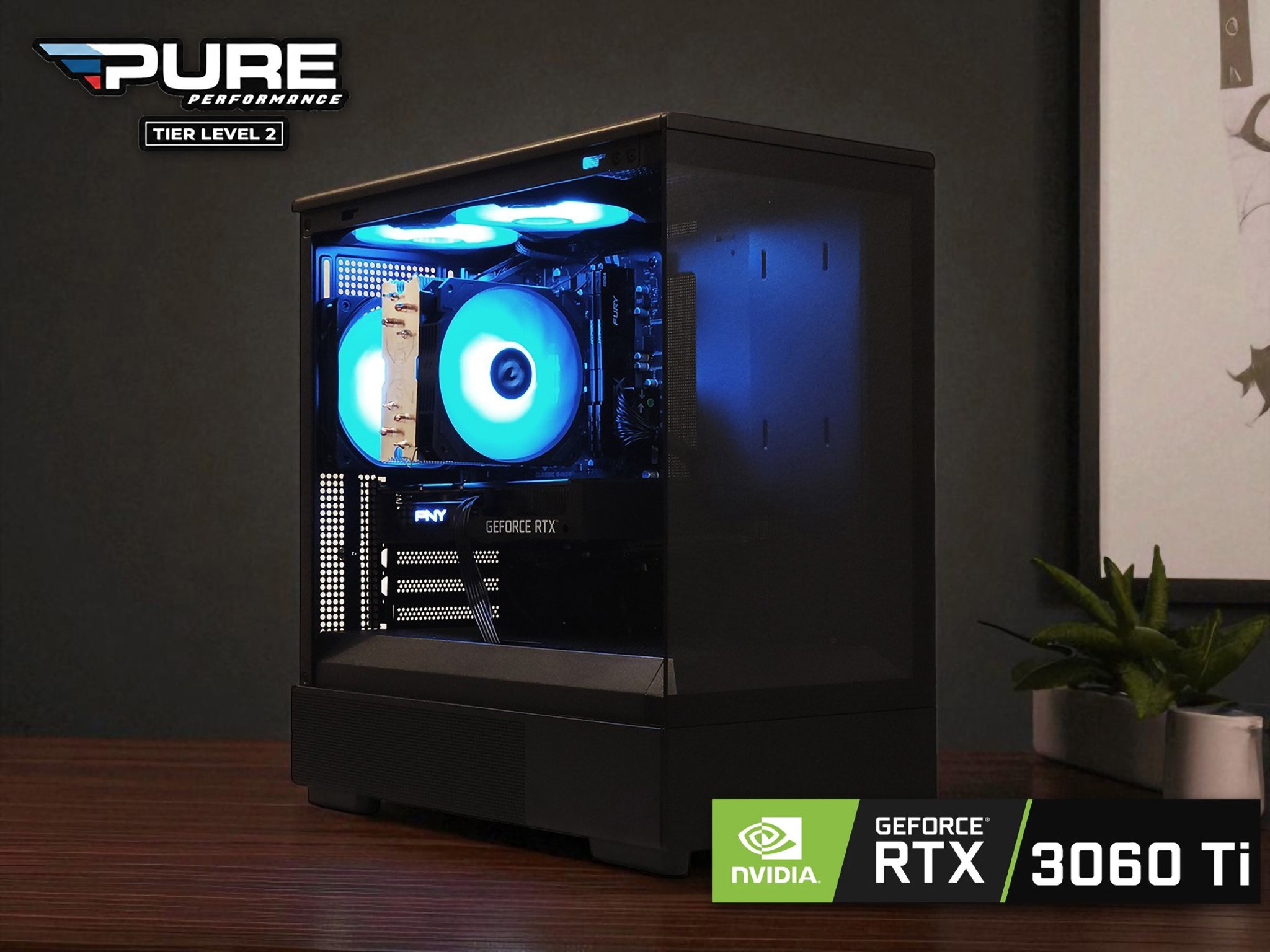 ⚡ Gaming PC | GeForce RTX 3060 Ti, Ryzen 5 5500, 16GB RAM, 1TB NVME M.2 SSD, WIFI, Win 11 Pro