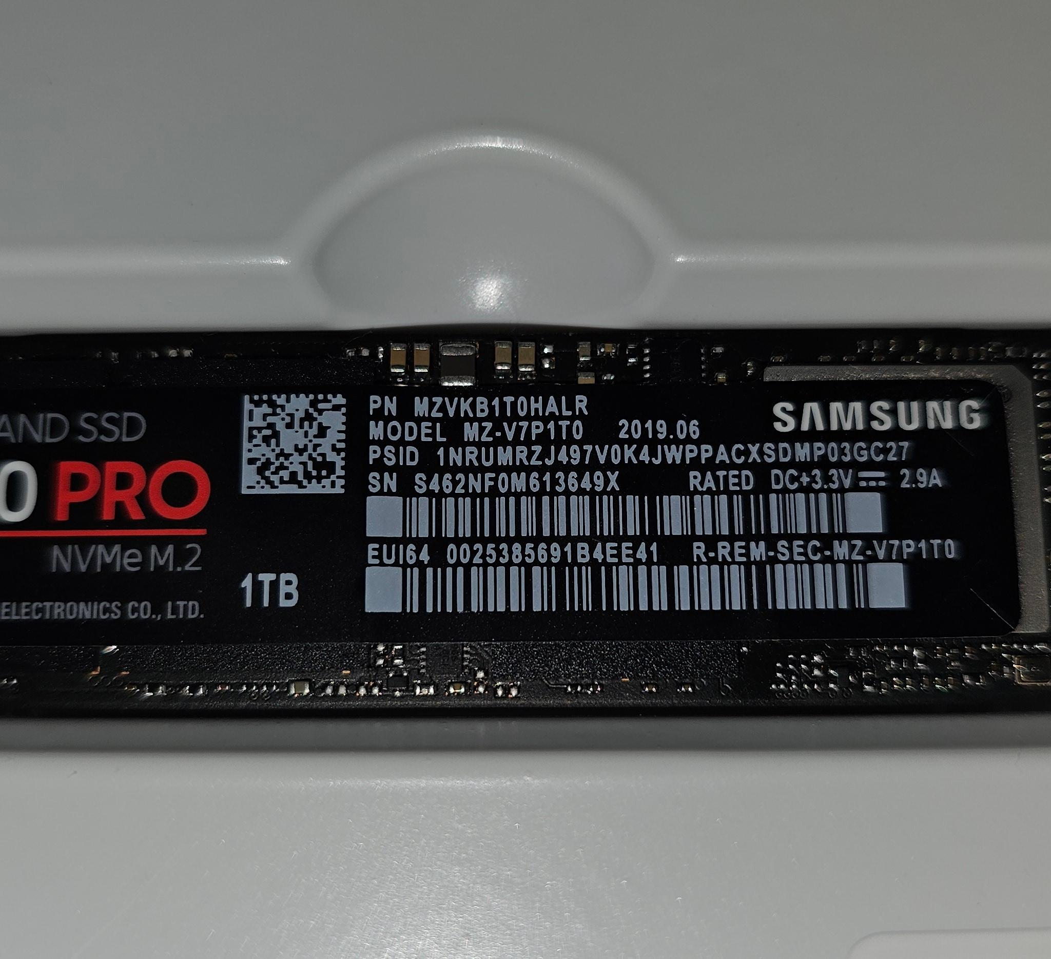 Samsung 970 PRO 1TB PCIE 3.0x4 M.2 2280 NVMe 1.3 SSD
