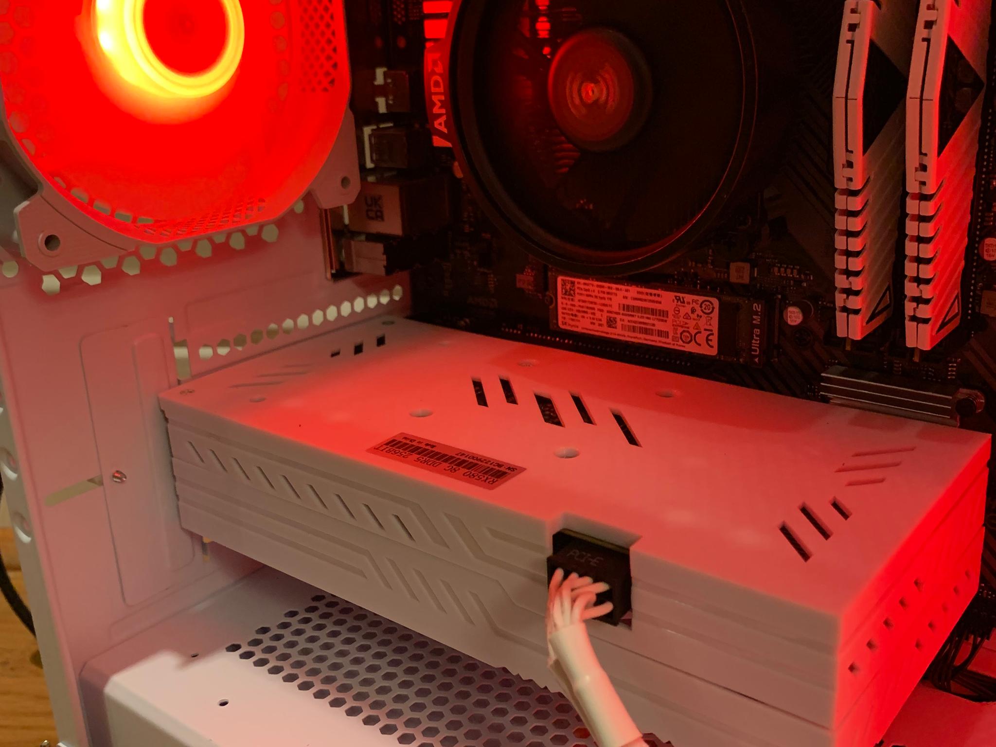 RYZEN 5 1600 RX 580 8GB WHITE RGB GAMING/STREAMING/EDITING PC 16GB RAM 1000GB M.2 SSD WINDOWS WiFi