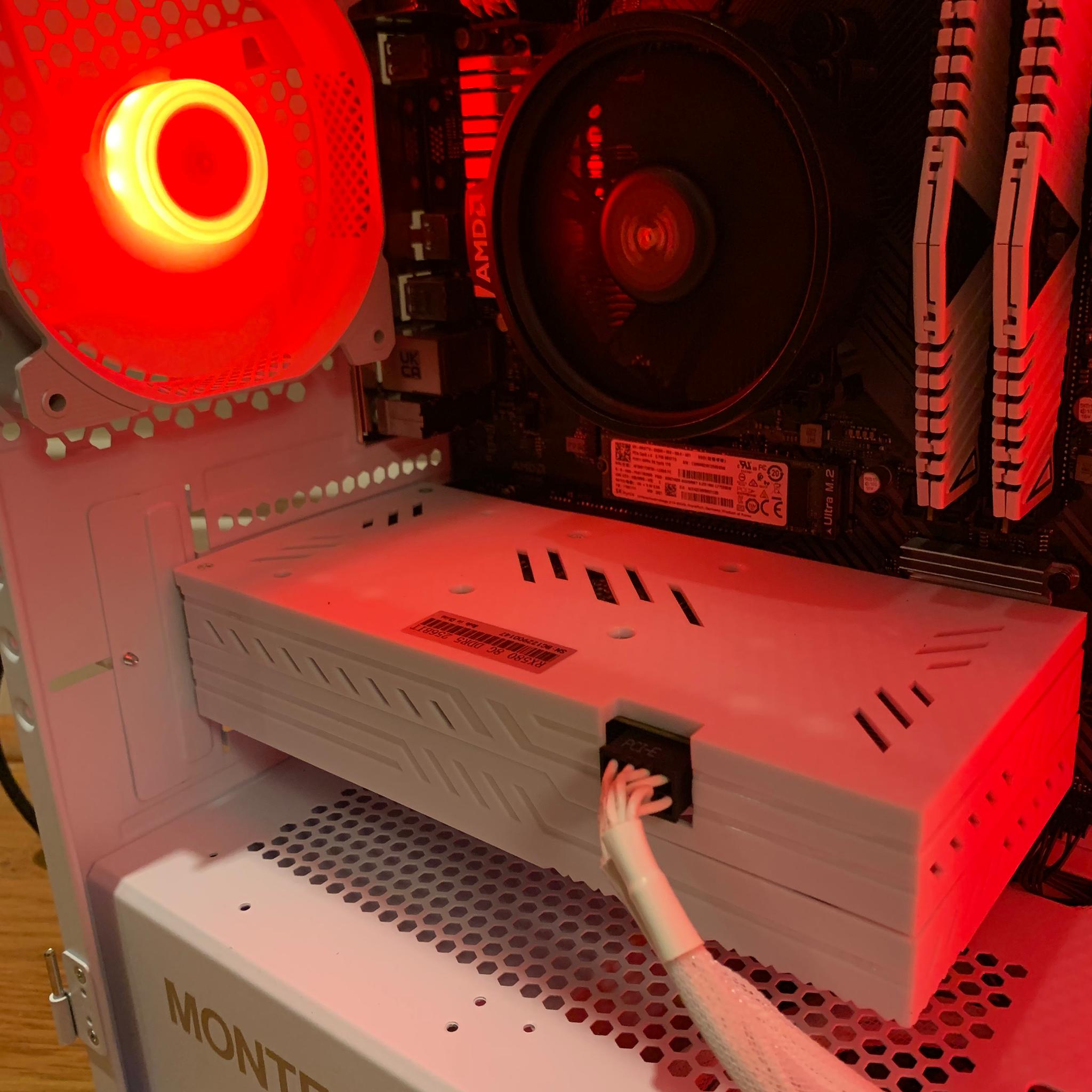 RYZEN 5 1600 RX 580 8GB WHITE RGB GAMING/STREAMING/EDITING PC 16GB RAM 1000GB M.2 SSD WINDOWS WiFi