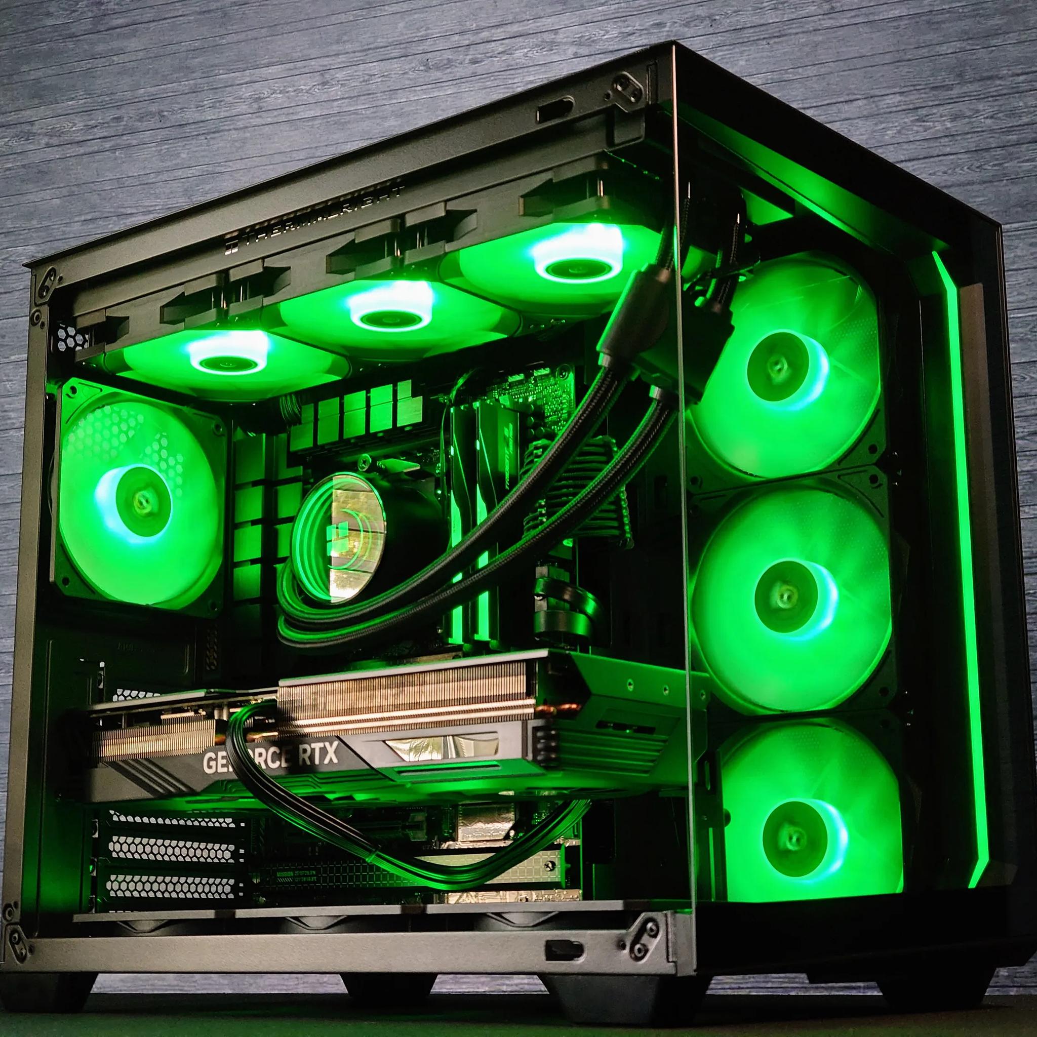 🌃🦇The Dark Knight 🦇Liquid Cooled Gaming PC🦇Nvidia RTX 4070 Ti 12GB🦇AMD Ryzen 7 7700🦇32GB DDR5