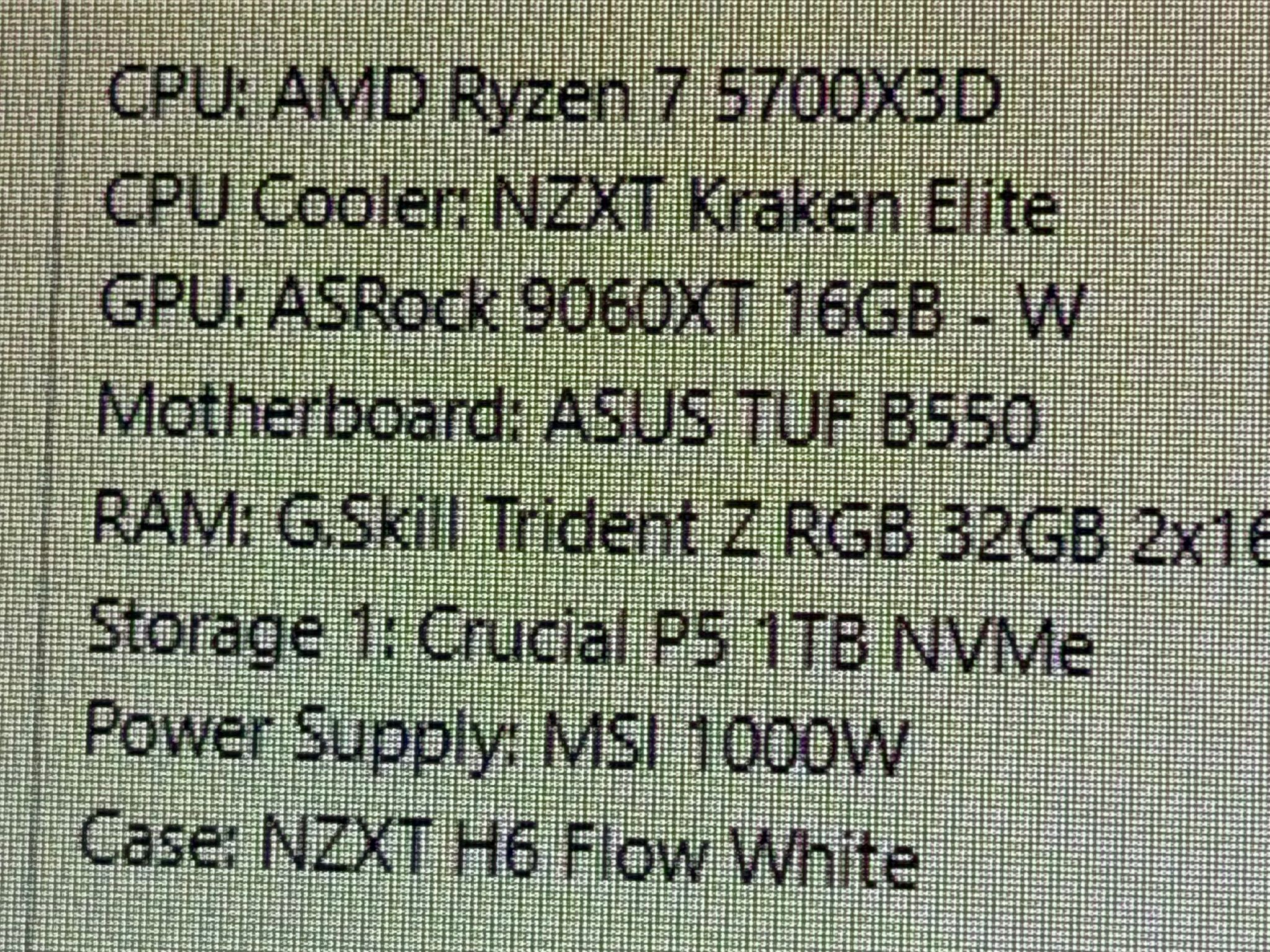 🤍 All White Build — RX 9060 XT 16GB | Ryzen 7 5700X3D | 32GB RGB | Kraken Elite LCD 🤍