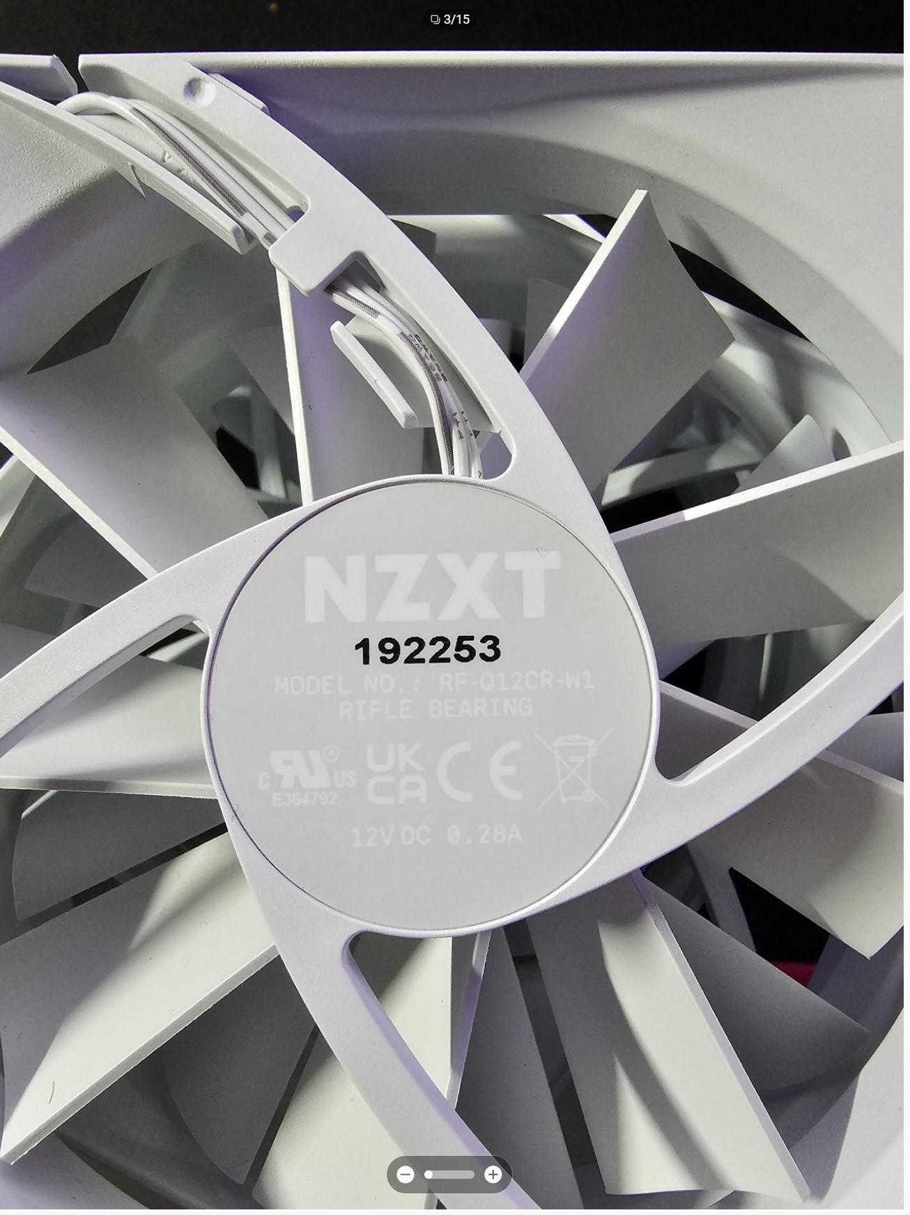 NZXT F120Q 120mm Quiet Airflow White Fan, Set of 4