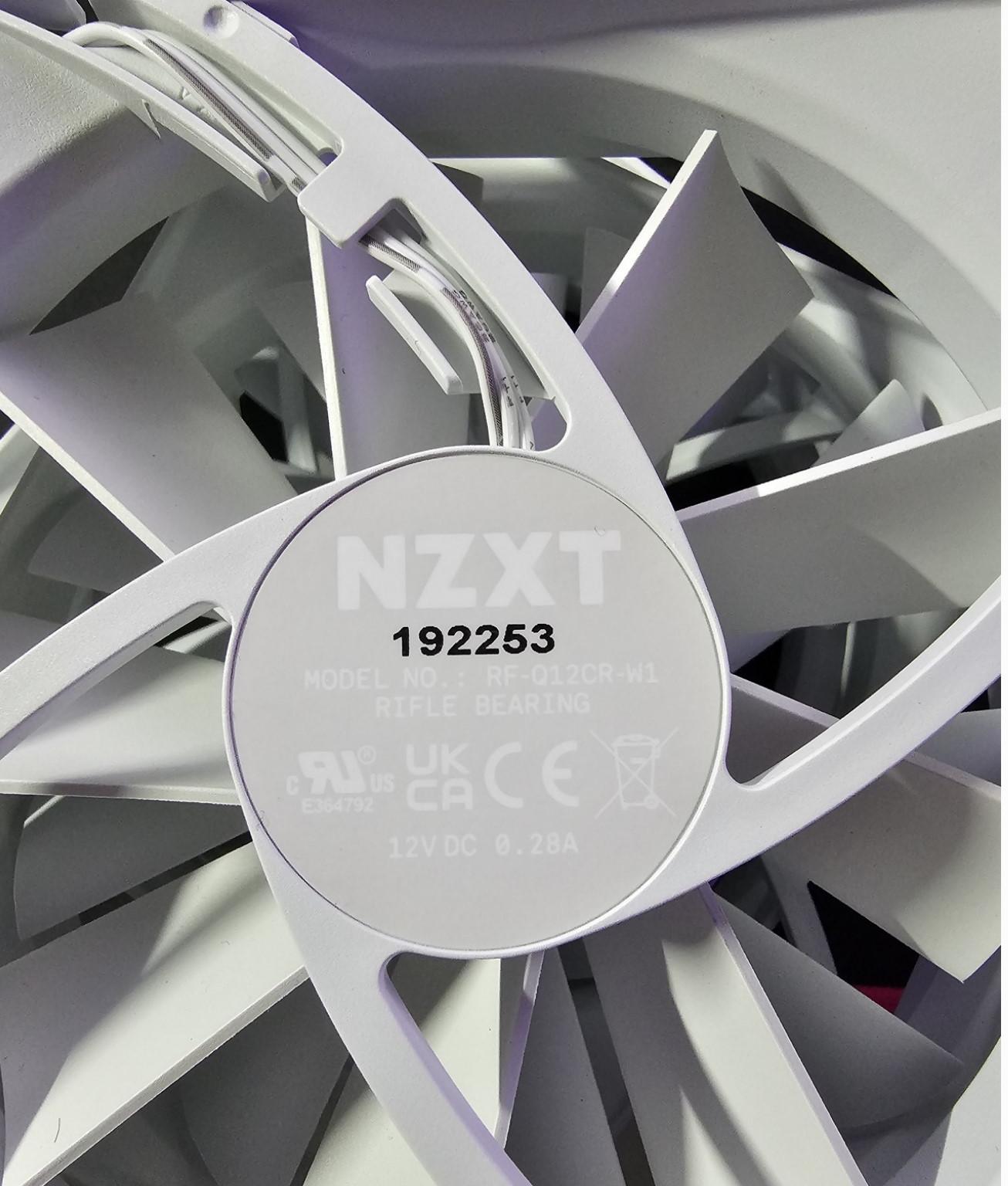 NZXT F120Q 120mm Quiet Airflow White Fan, Set of 4