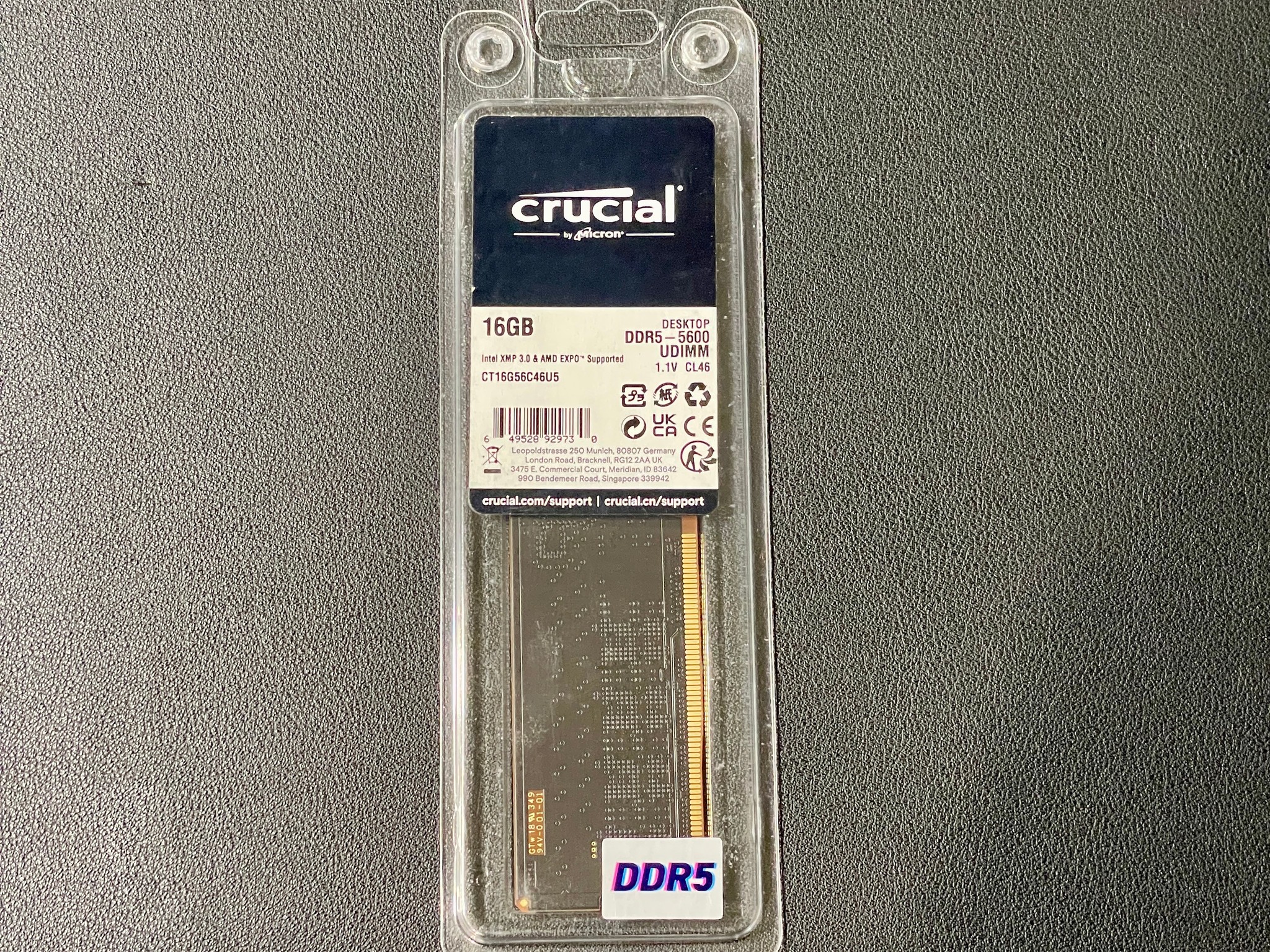 Crucial CT16G56C46U5 16GB DDR5-5600 CL46