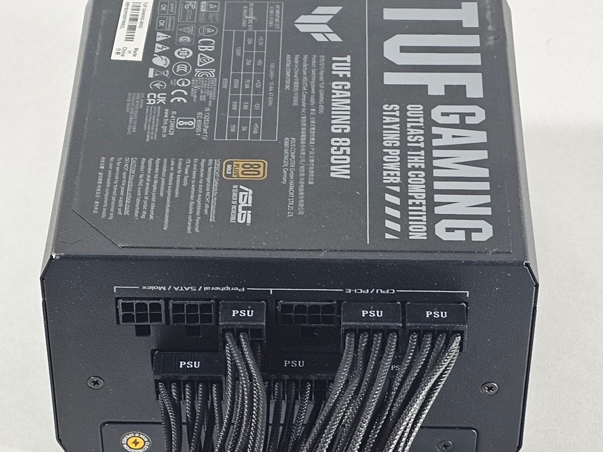 850 Watt PSU ASUS TUF Gaming 850W Gold ATX Power Supply
